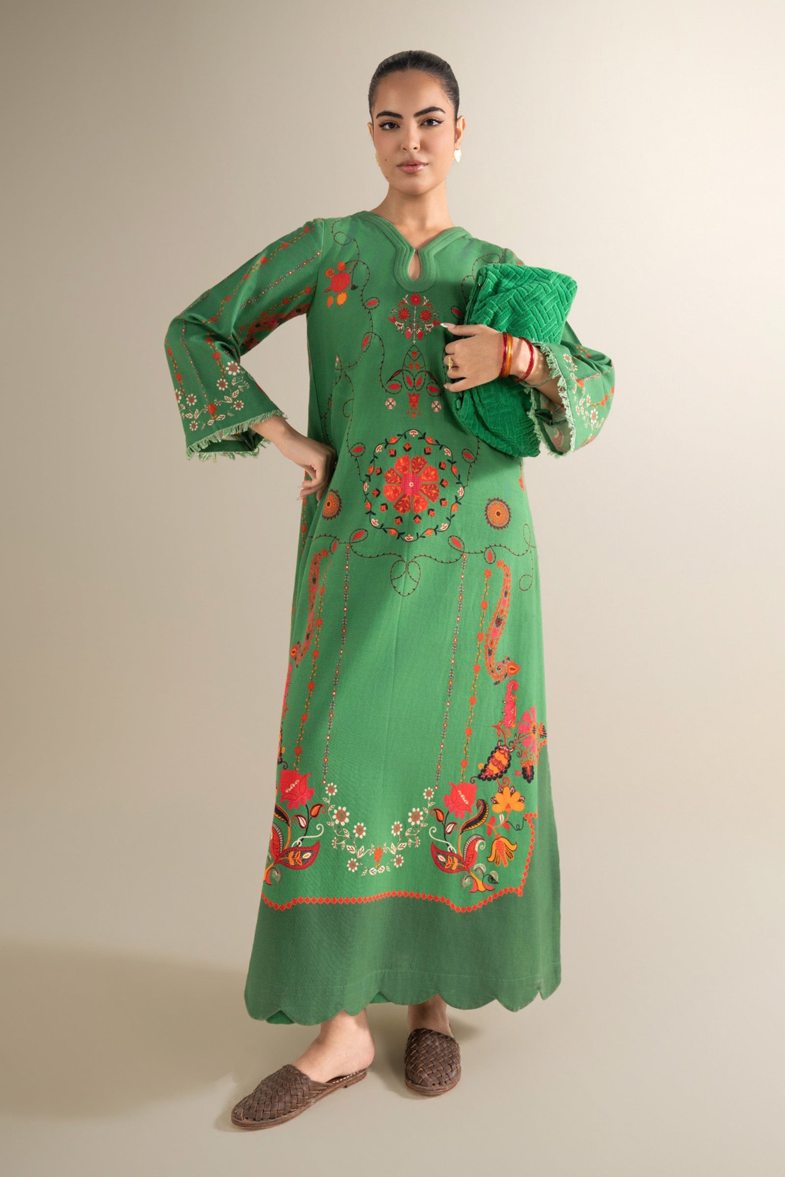 2 Pc Printed Karandi Suit
