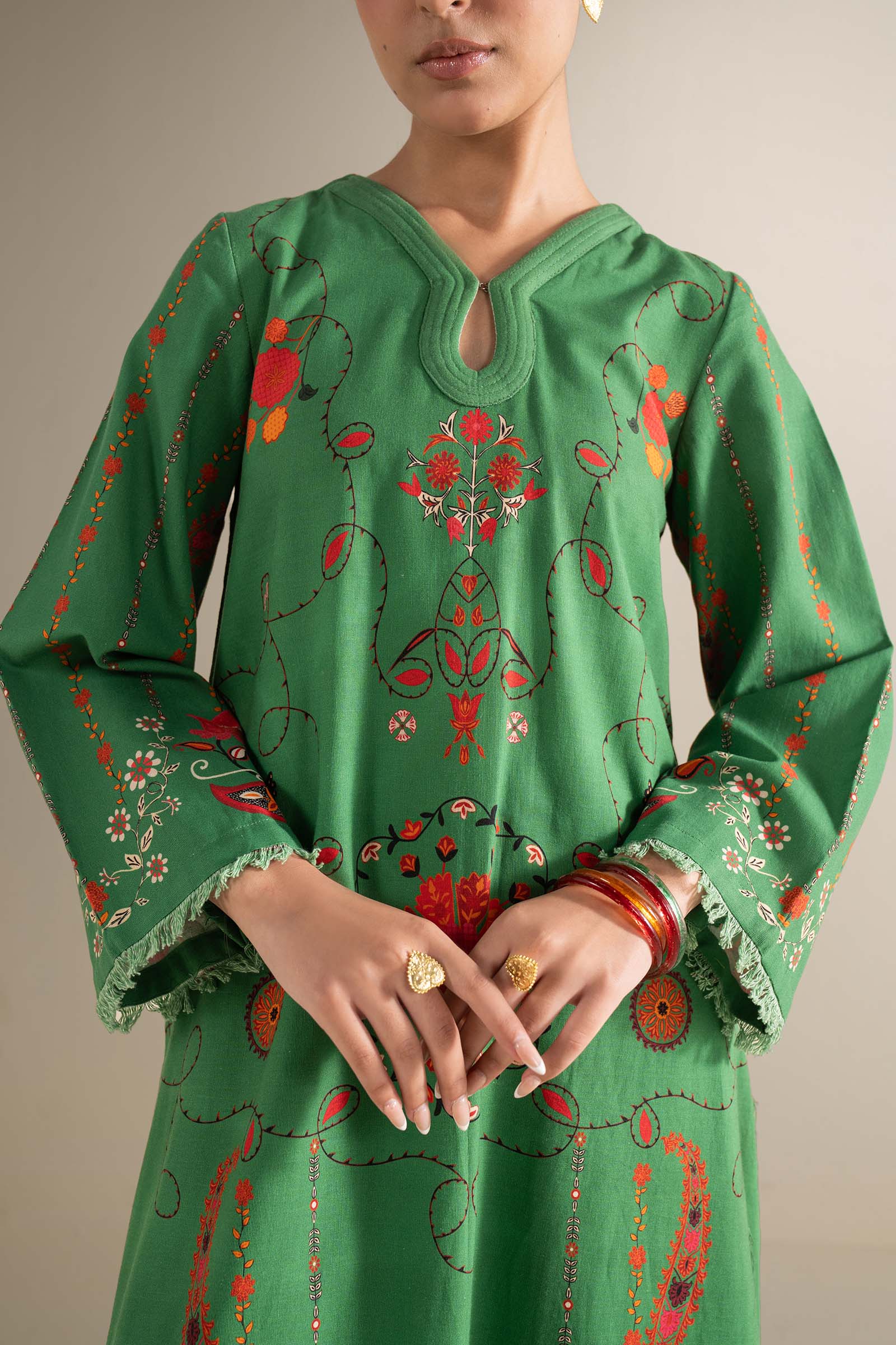 2 Pc Printed Karandi Suit