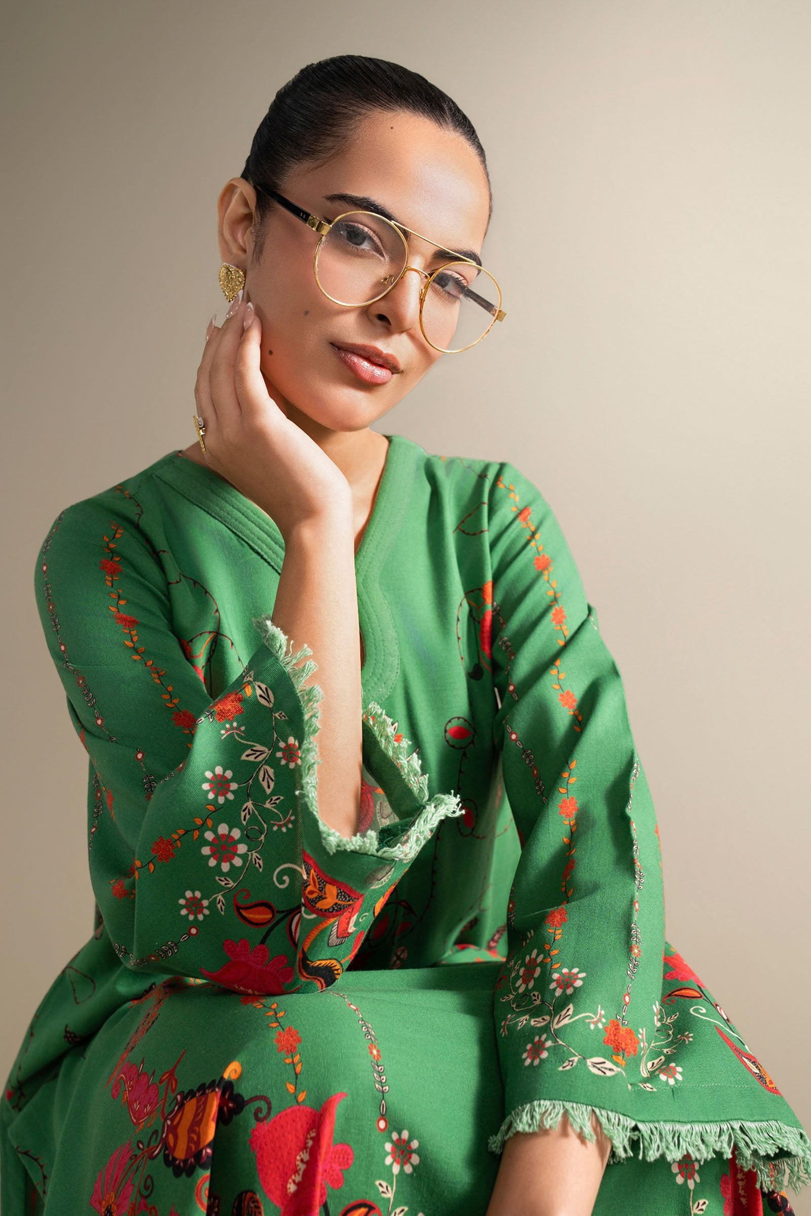 2 Pc Printed Karandi Suit
