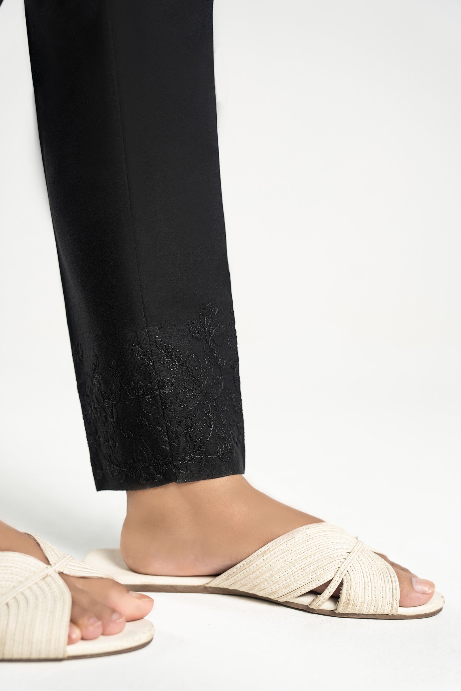 Embroidered Cambric Trouser