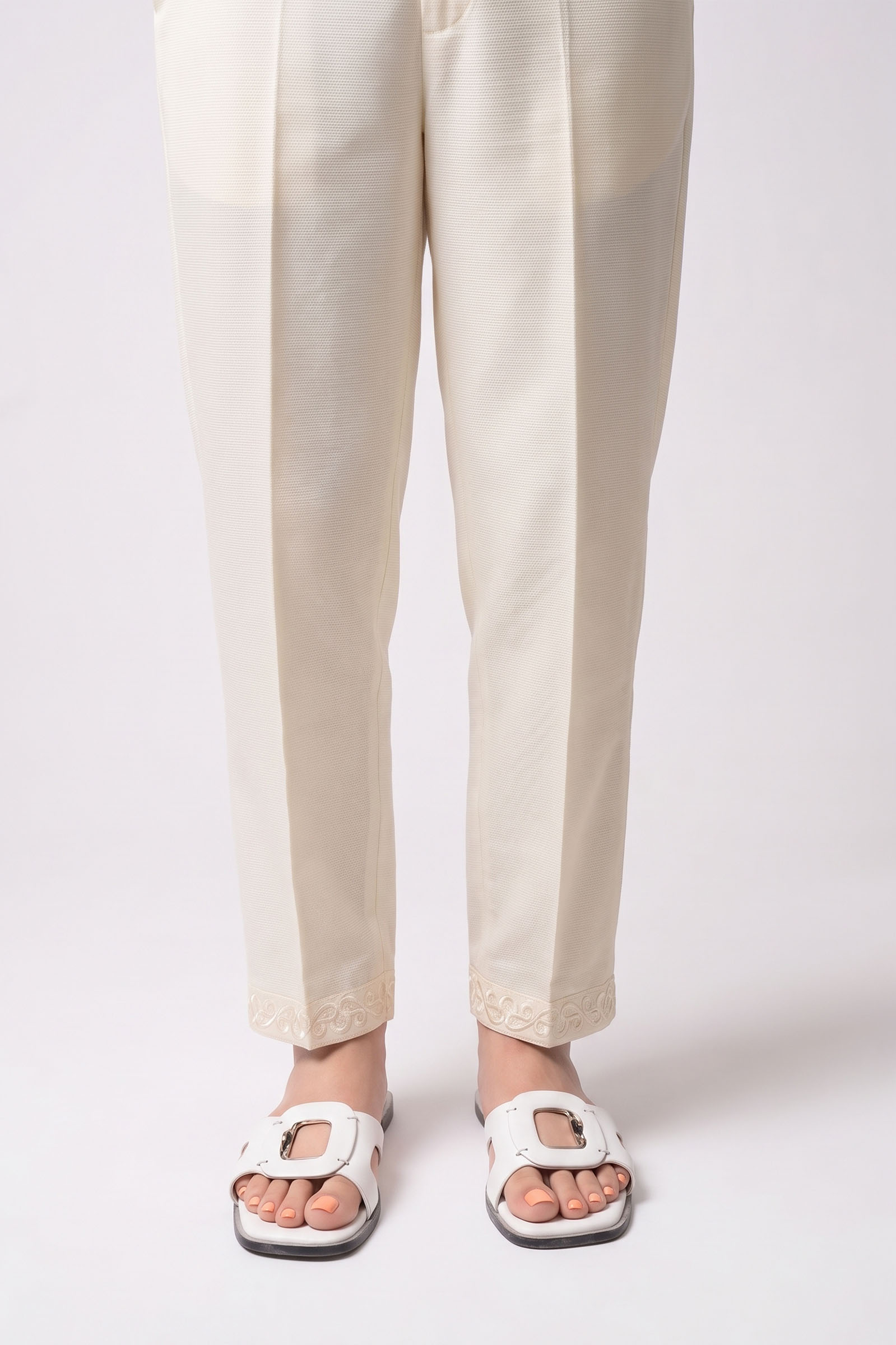Embroidered Khaddar Trouser