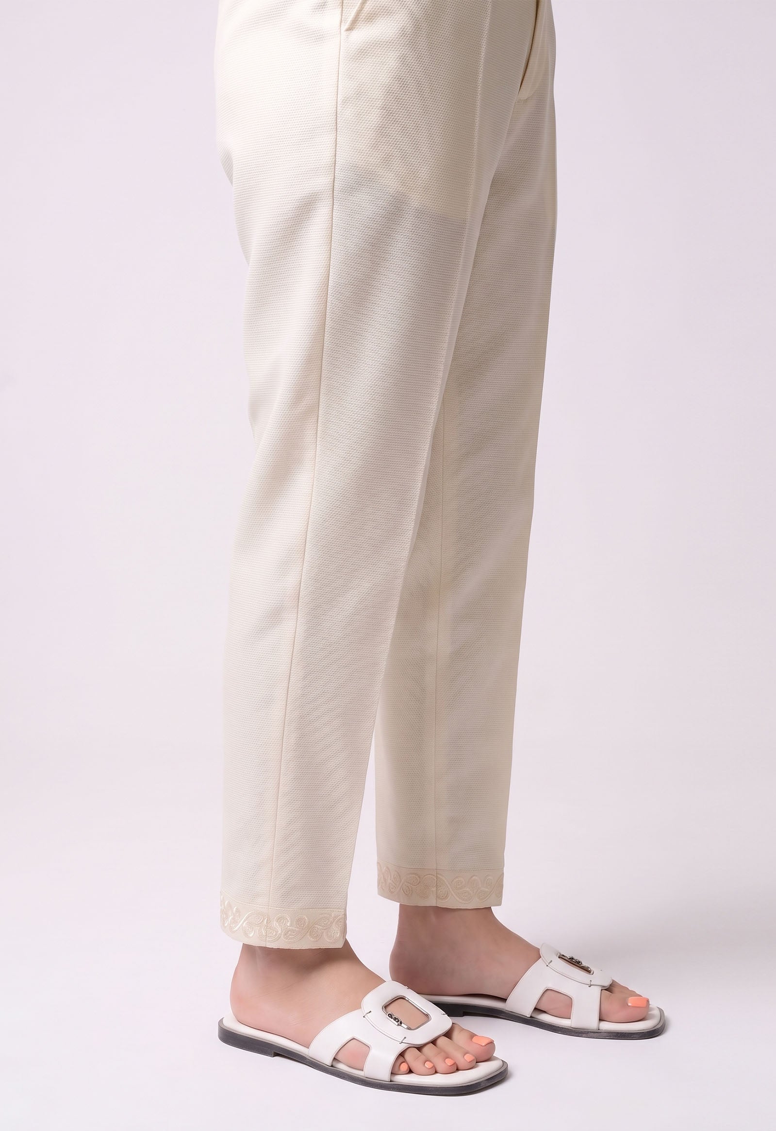 Embroidered Khaddar Trouser