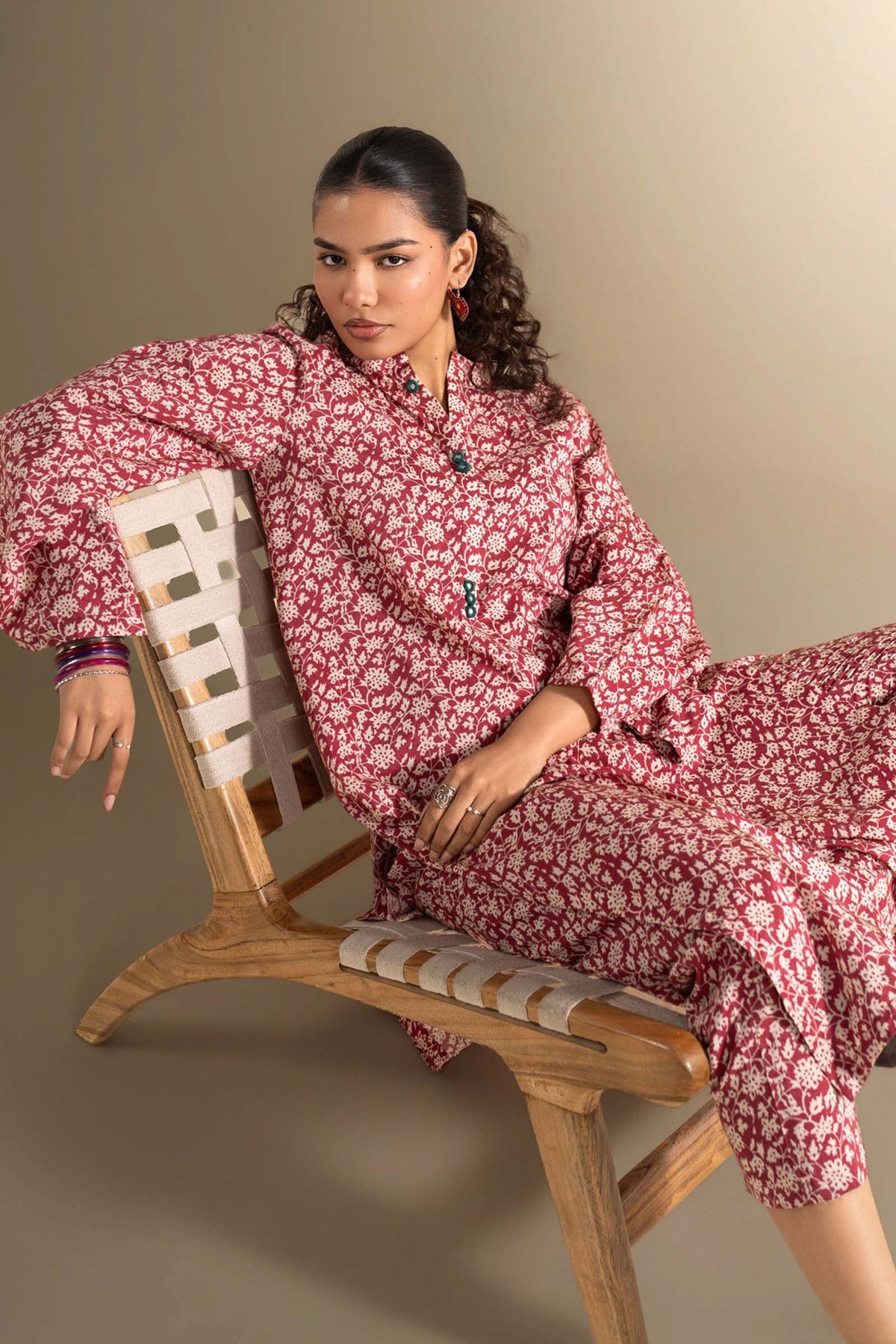 2 Pc Embroidered Dobby Viscose Suit