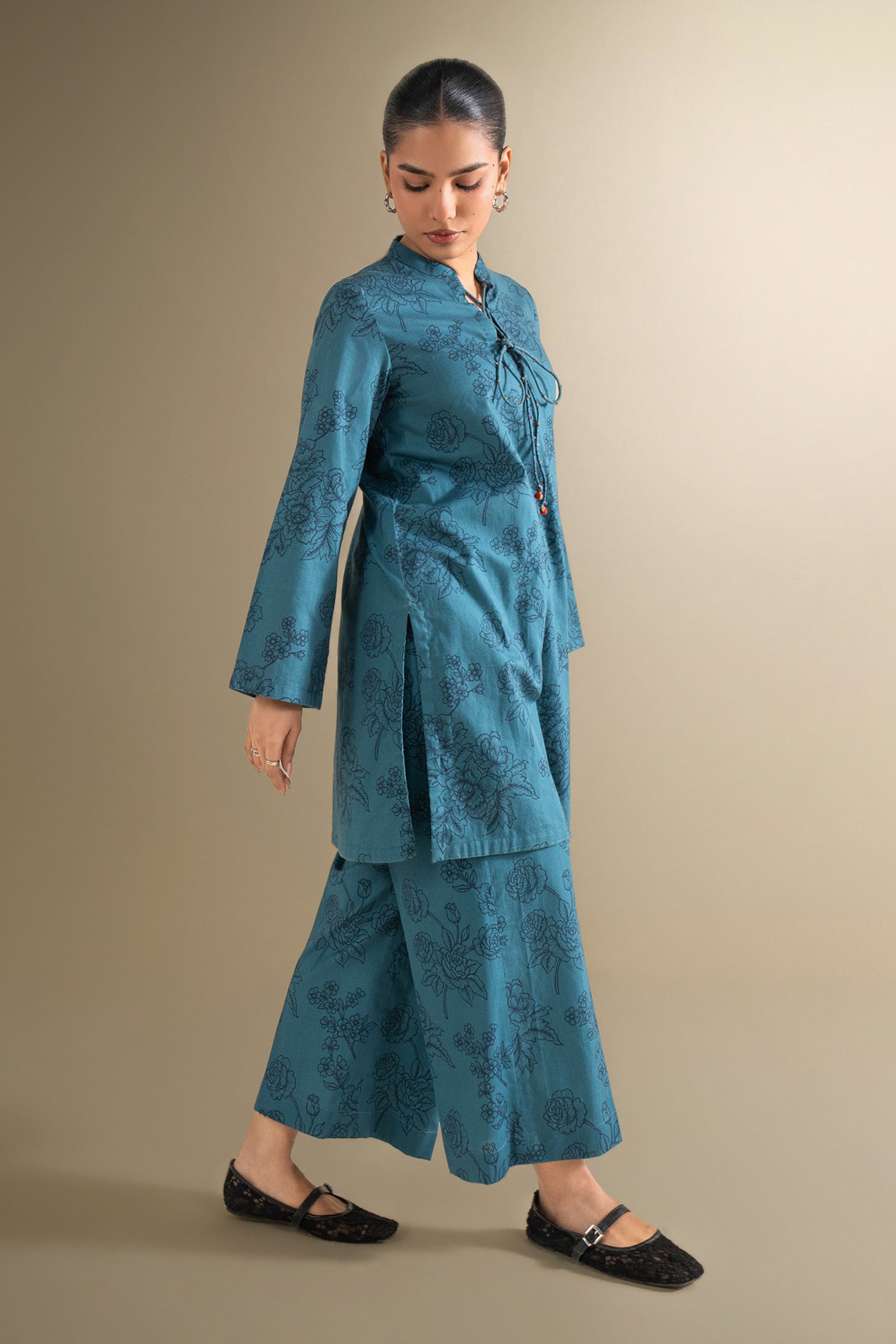 2 Pc Printed Crosshatch Suit