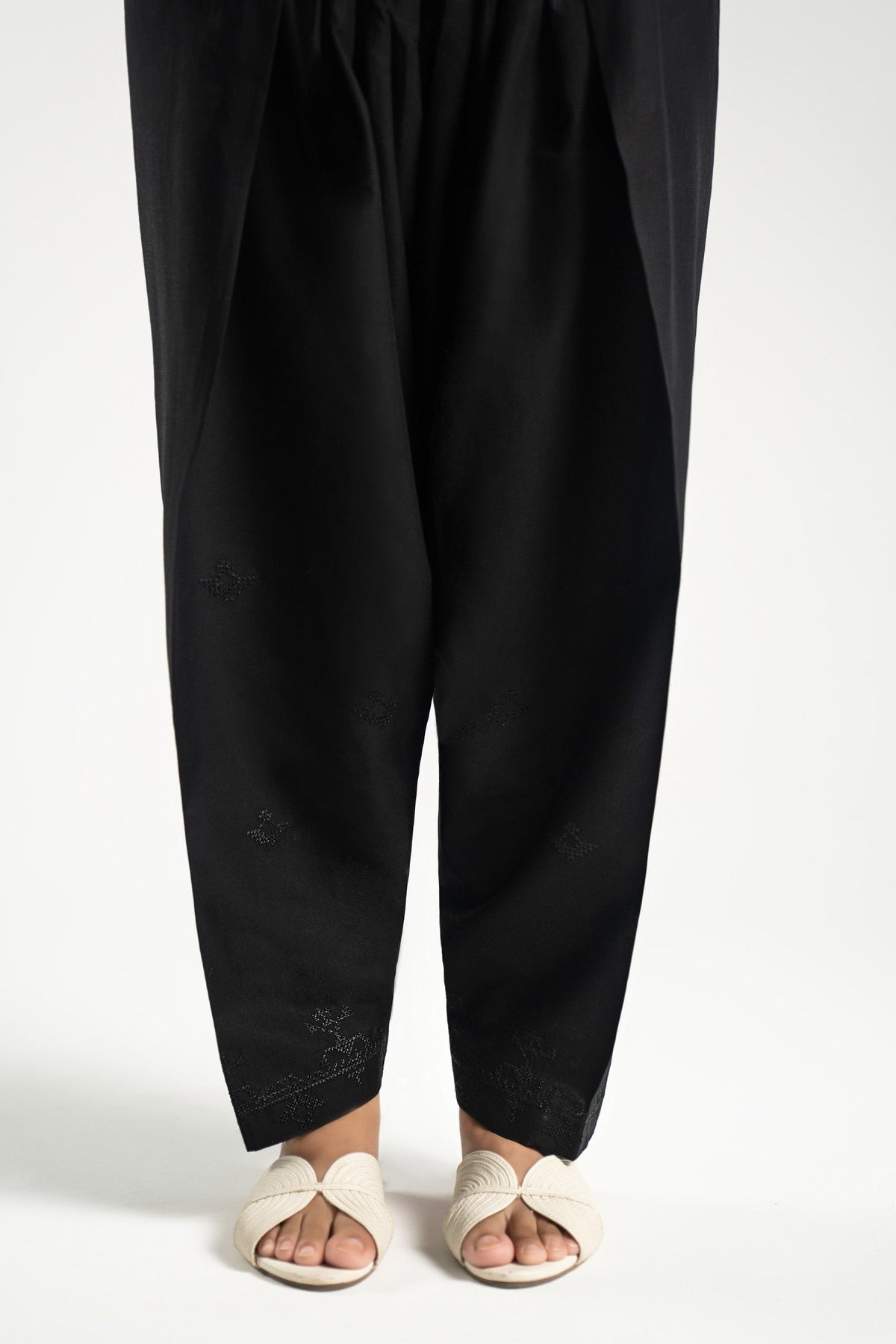 Embroidered Cambric Shalwar
