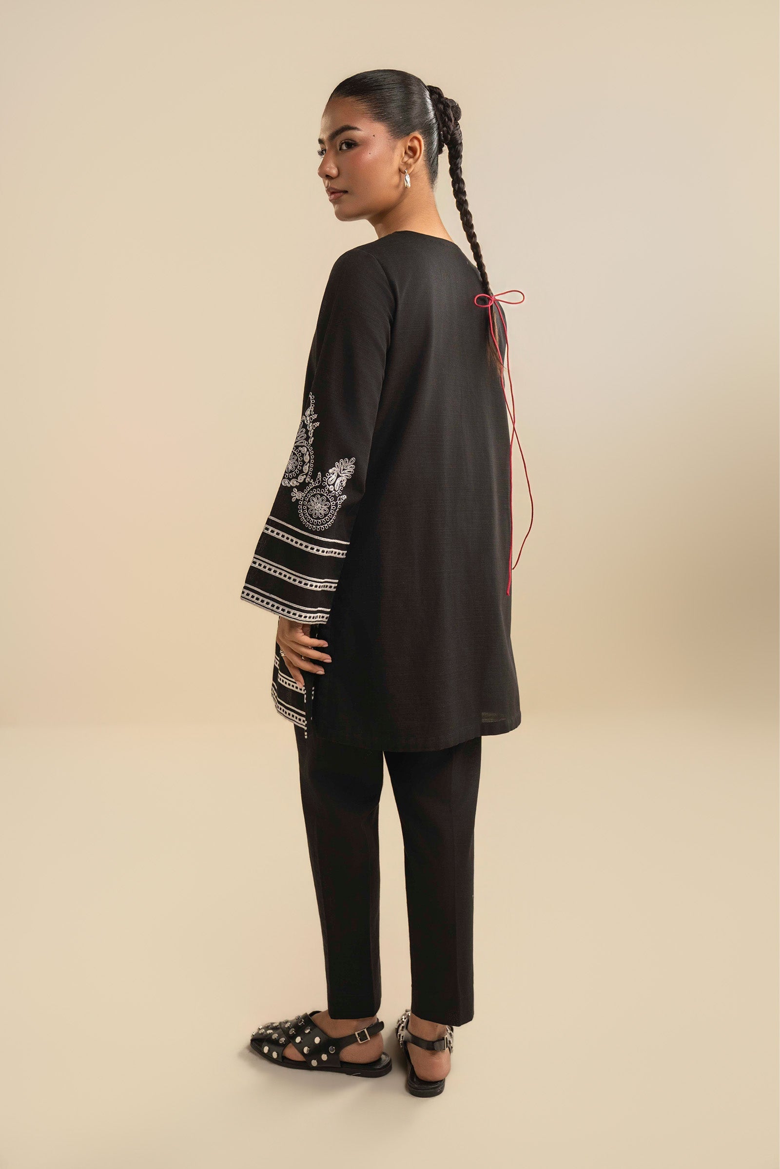 3 Pc Embroidered Khaddar Suit
