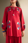 2 Pc Embroidered Twill Suit