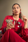 2 Pc Embroidered Twill Suit