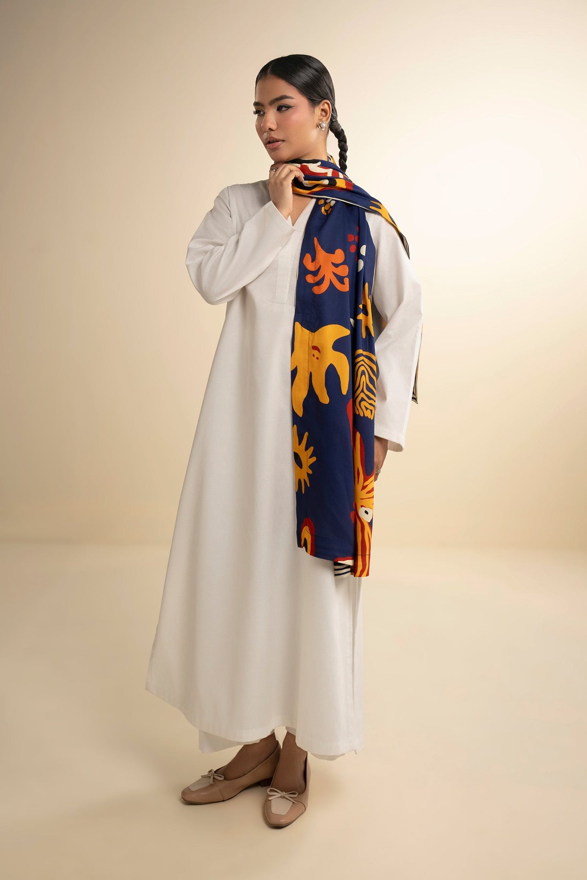 Printed Linen Scarf