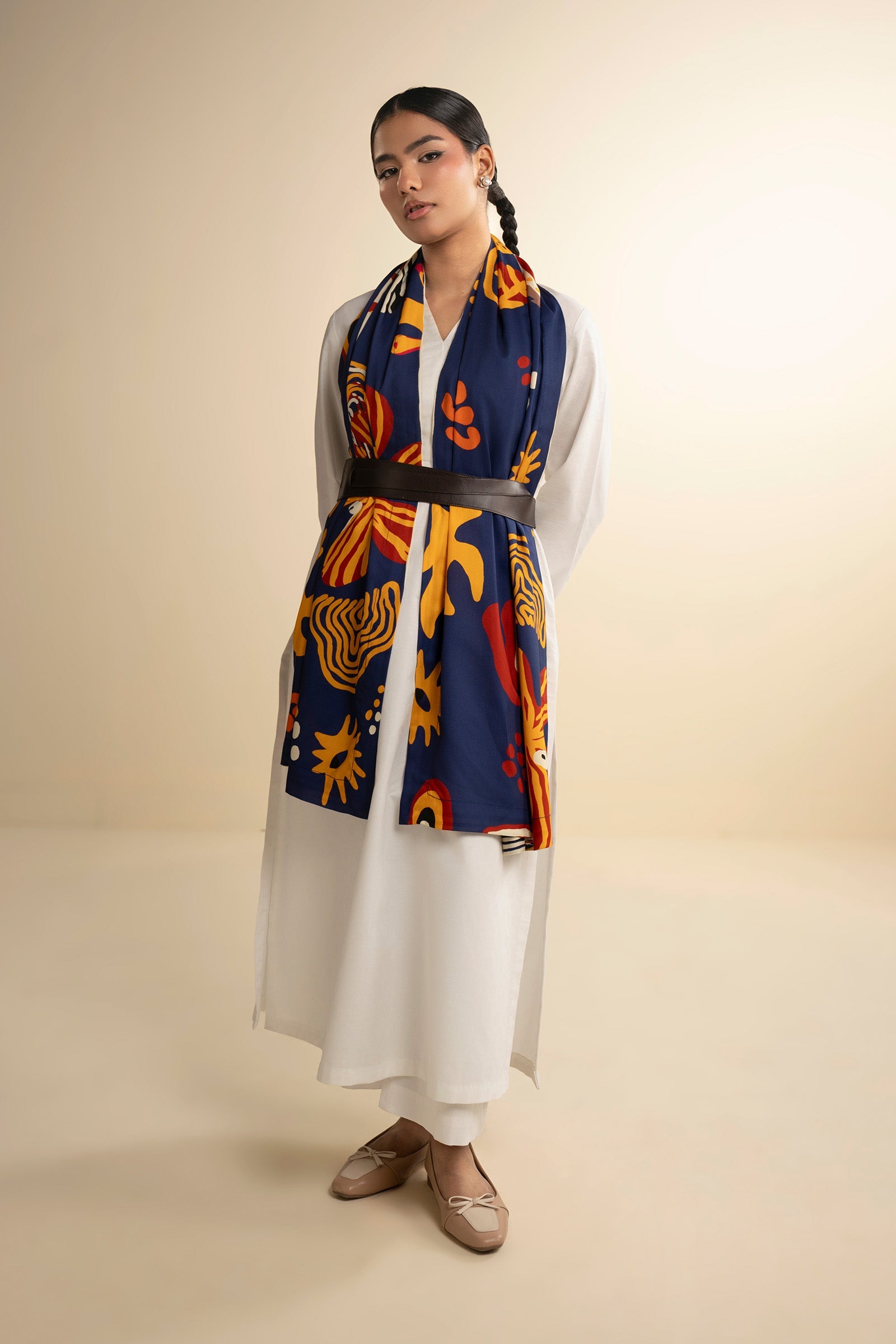 Printed Linen Scarf