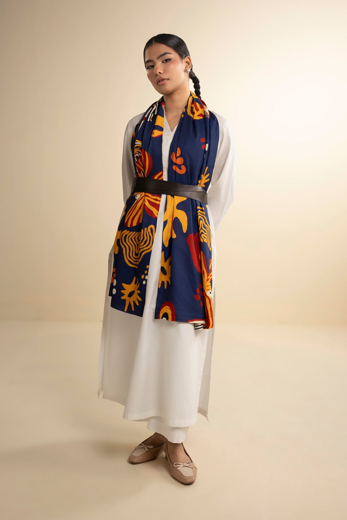Printed Linen Scarf