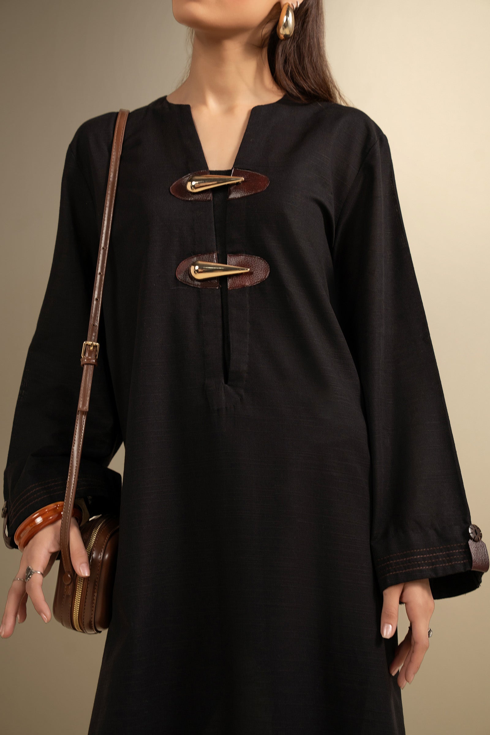 Dyed Slub Khaddar Shirt