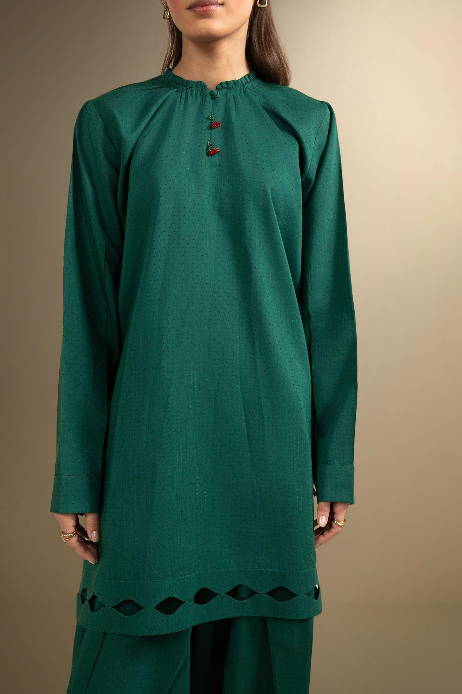 2 Pc Dyed Dobby Viscose Suit
