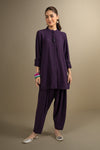 2 Pc Dyed Stretch Crepe Suit