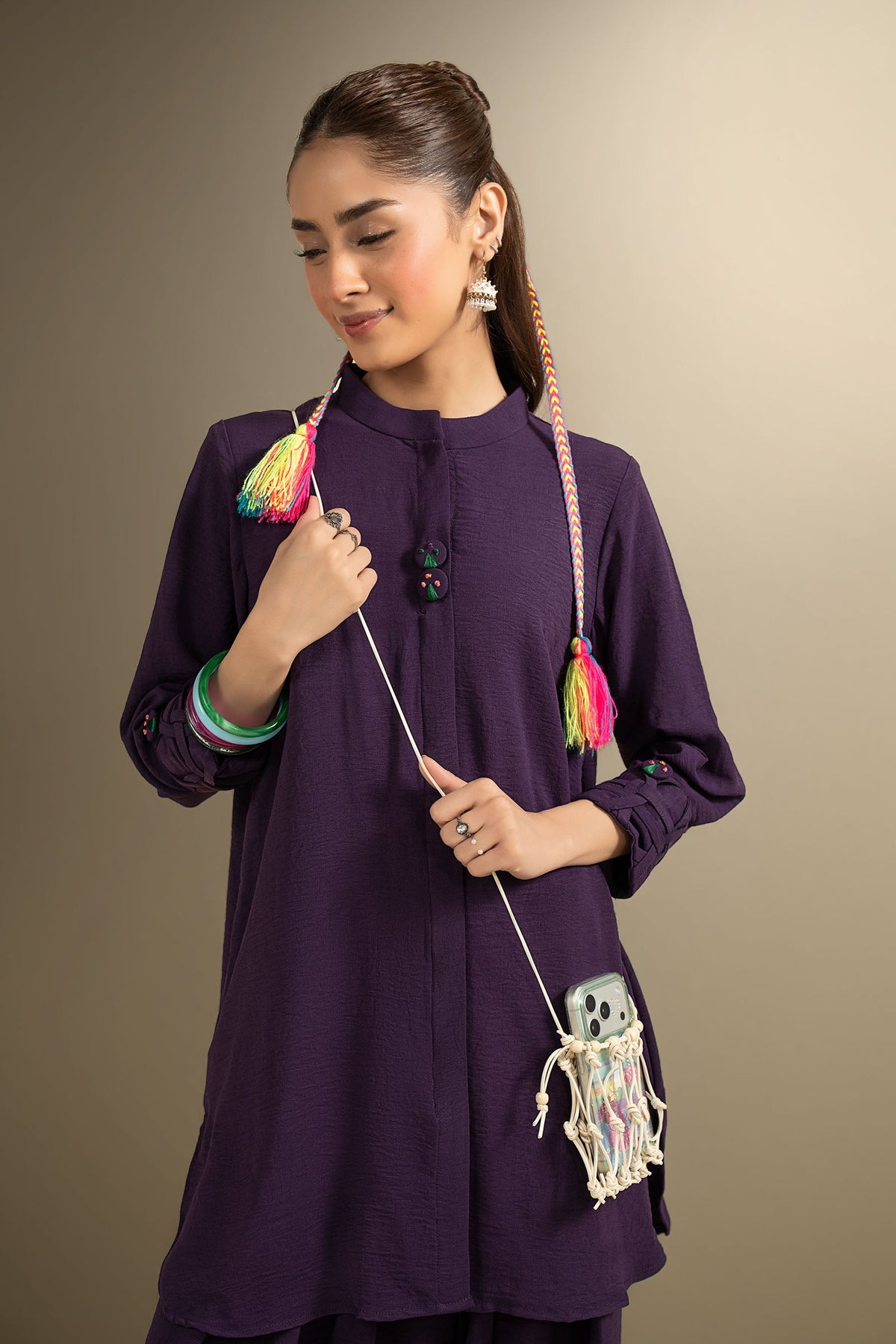 2 Pc Dyed Stretch Crepe Suit