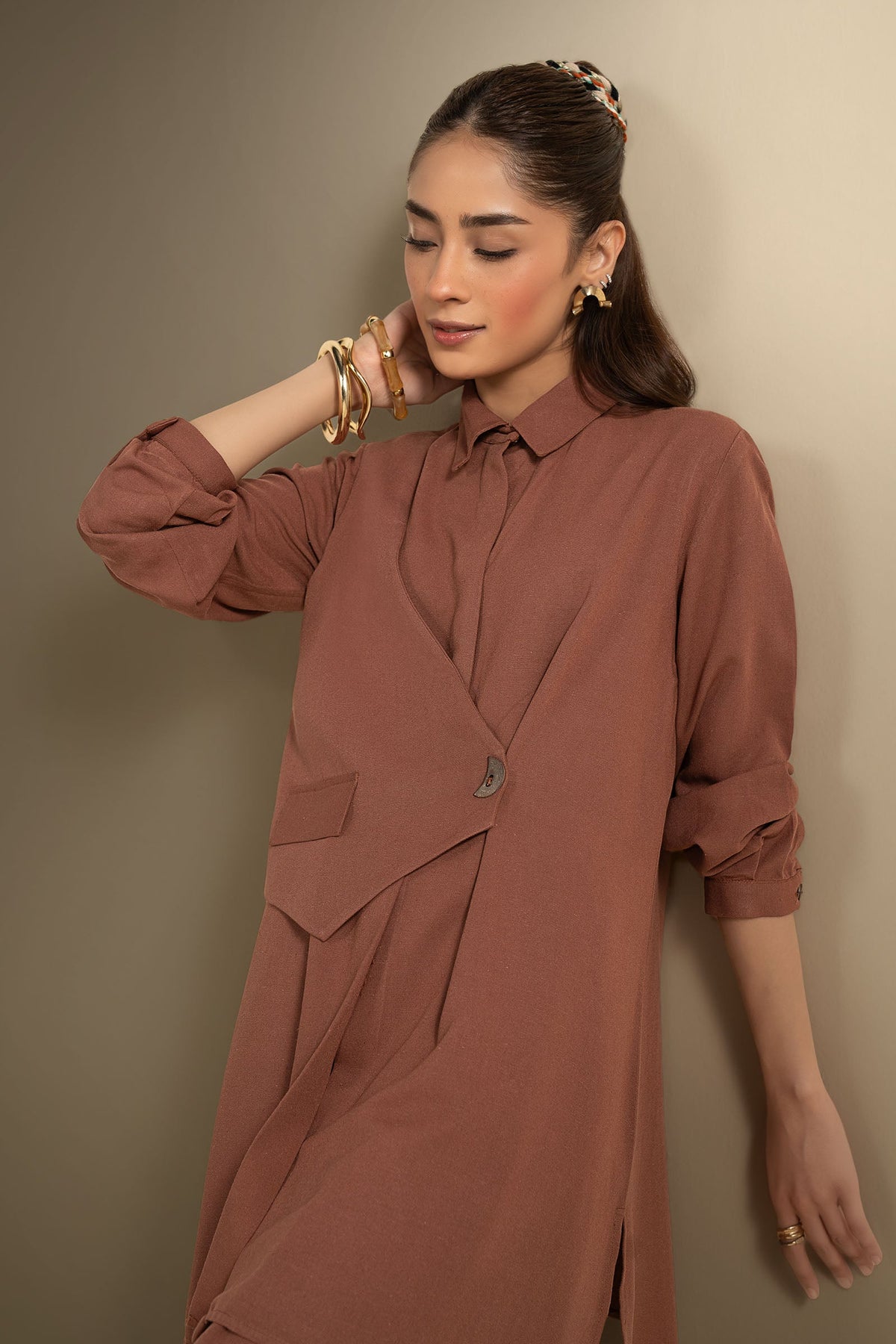 2 Pc Dyed Khaddar Suit