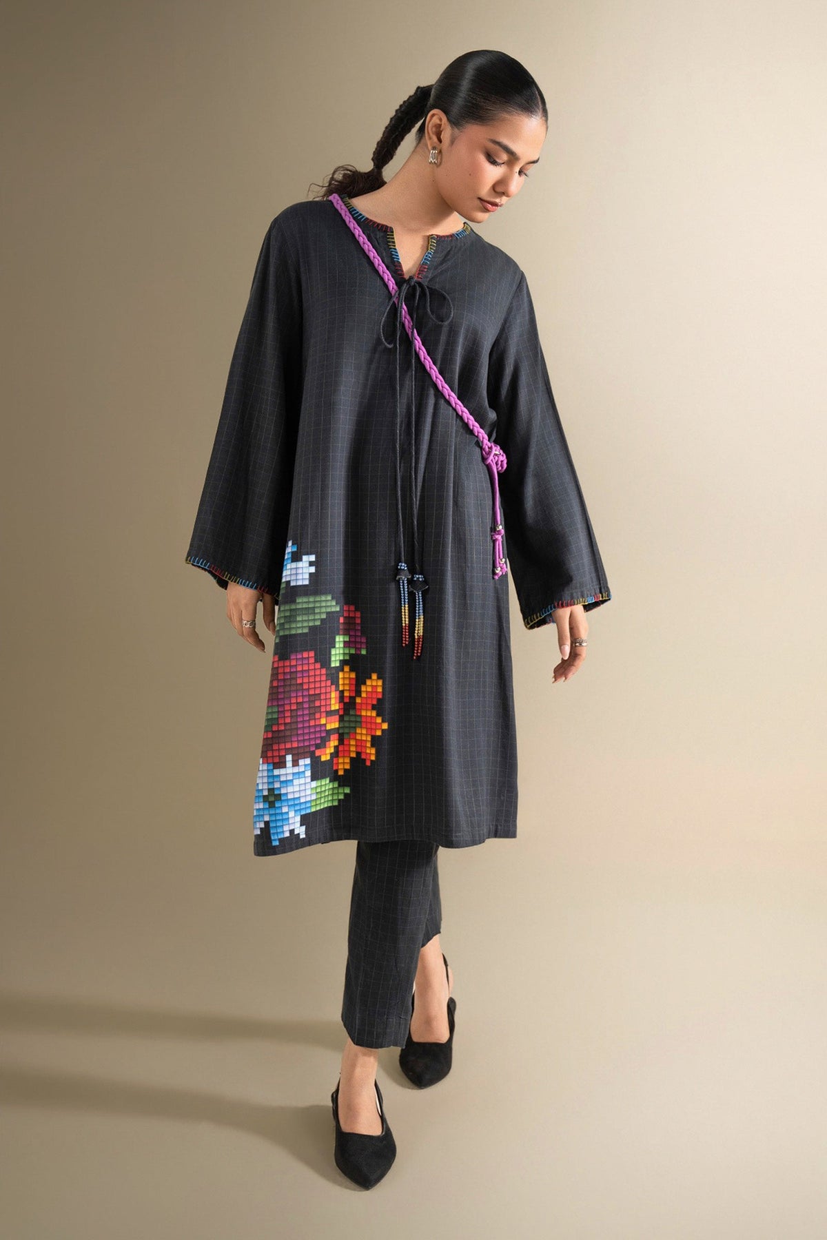 2 Pc Printed Twill Suit