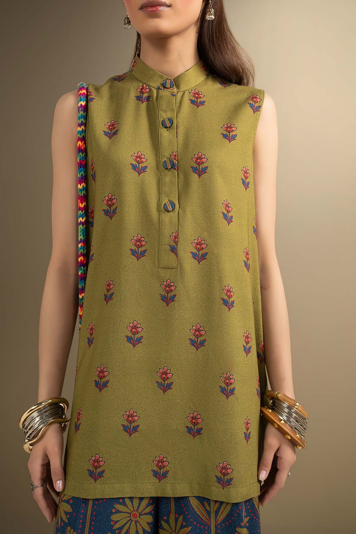 2 Pc Printed Karandi Suit
