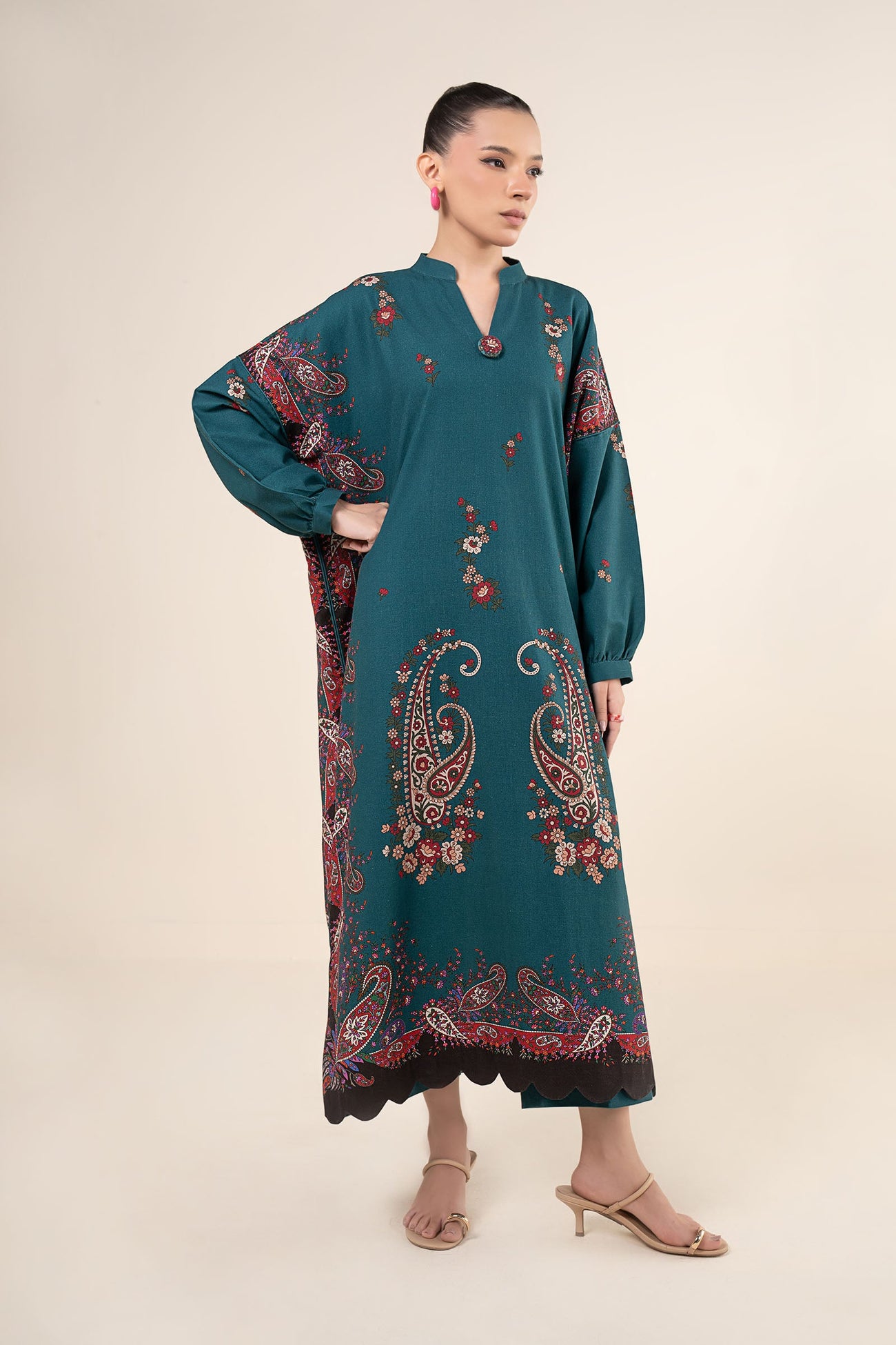 2 Pc Printed Khaddar Suit
