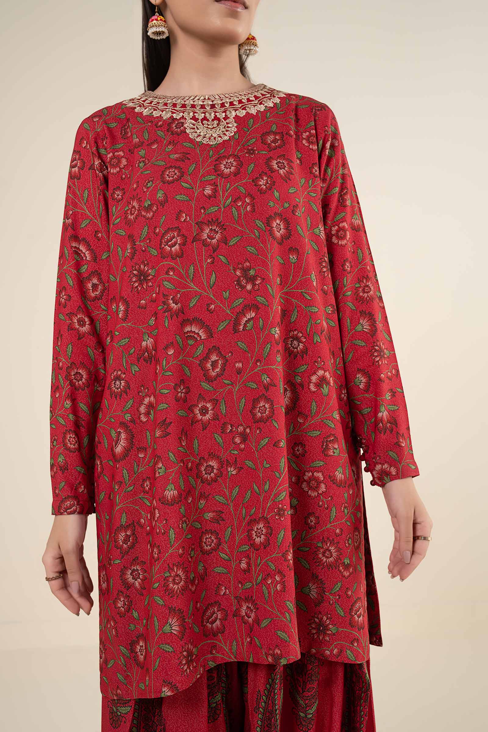 2 Pc Embroidered Karandi Suit