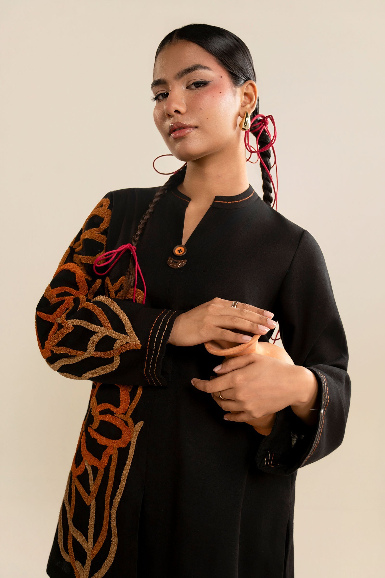 2 Pc Embroidered Khaddar Suit