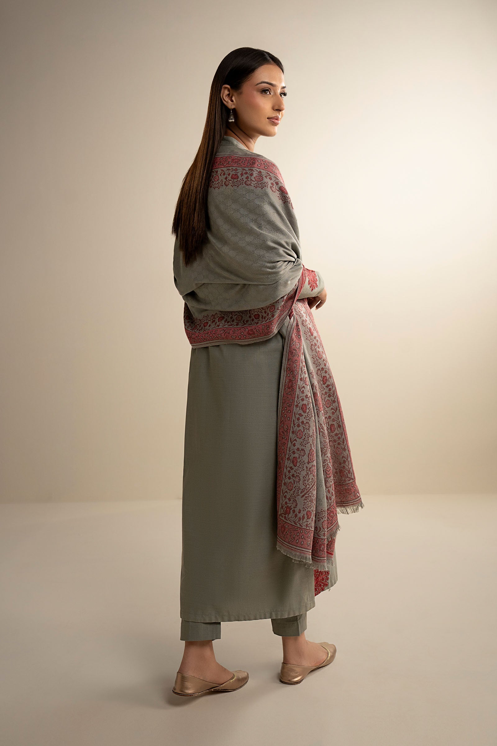 3 Pc Embroidered Twill Suit
