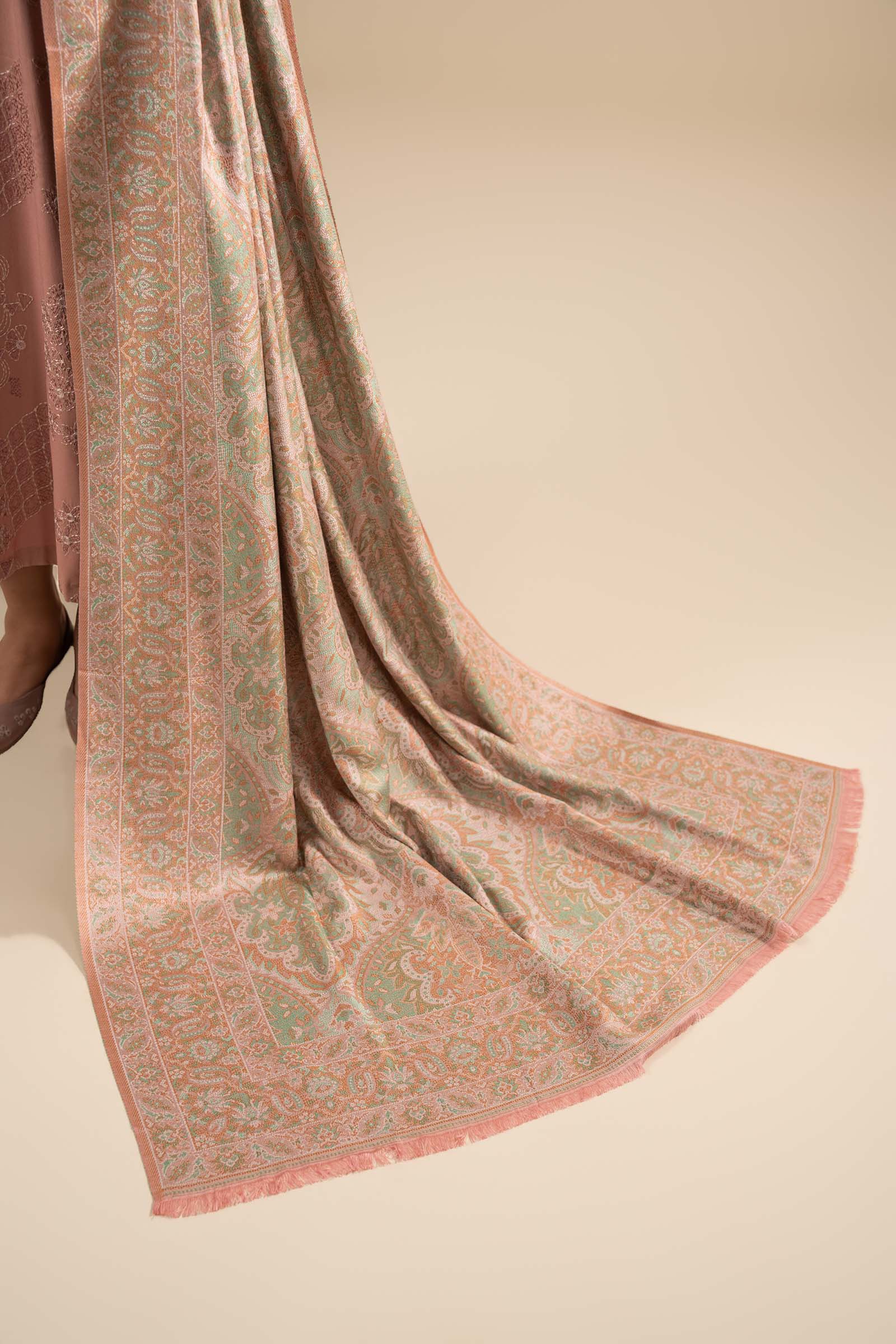 3 Pc Embroidered Linen Twill Suit