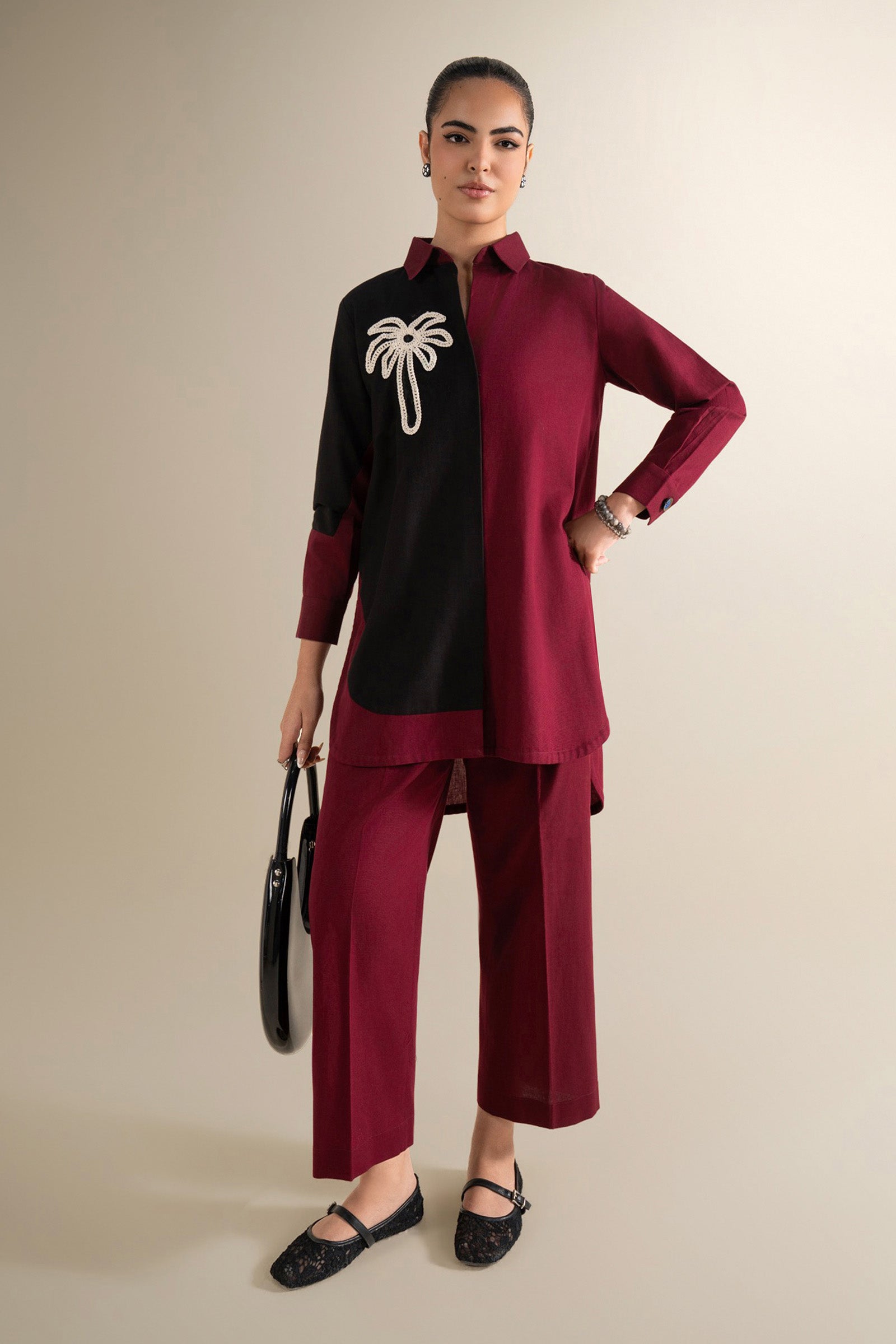 2 Pc Solid Khaddar Suit