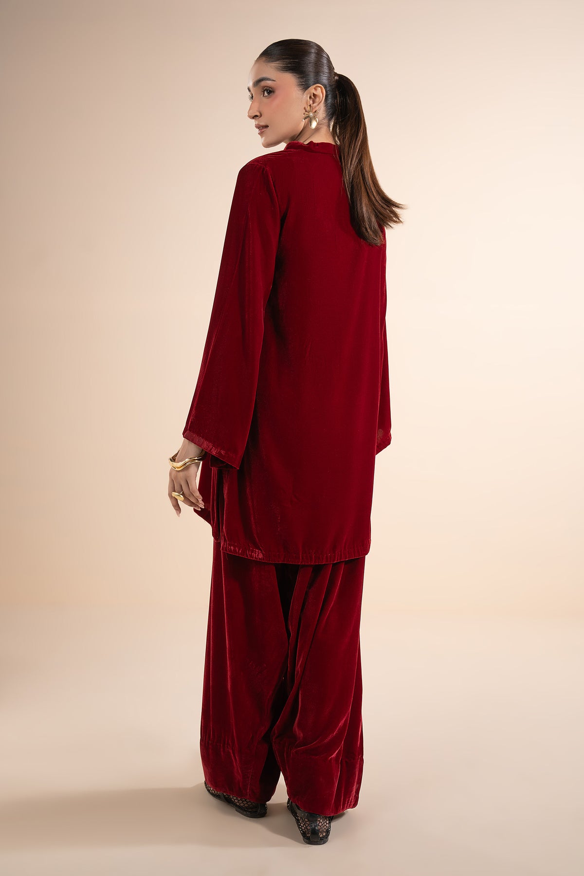 2 Pc Dyed Velvet Suit