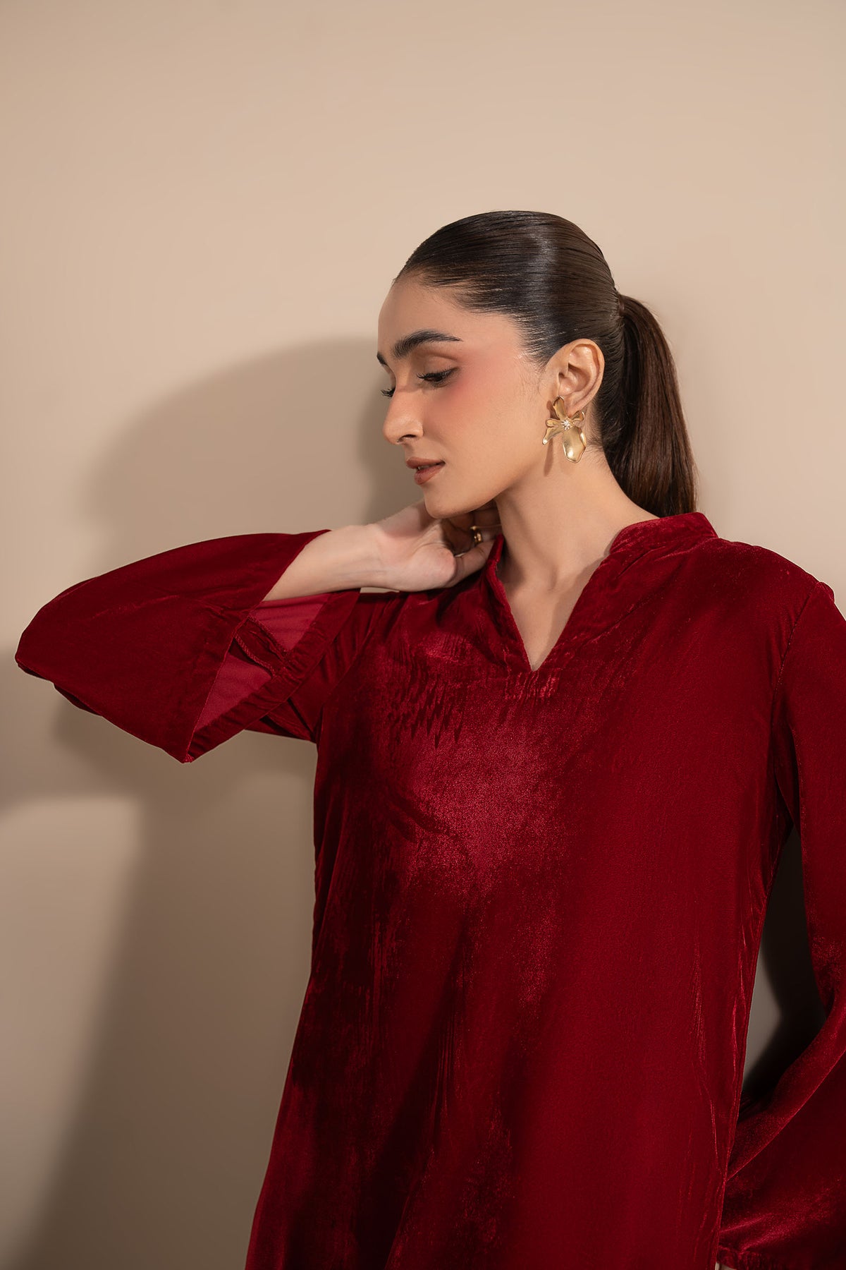 2 Pc Dyed Velvet Suit