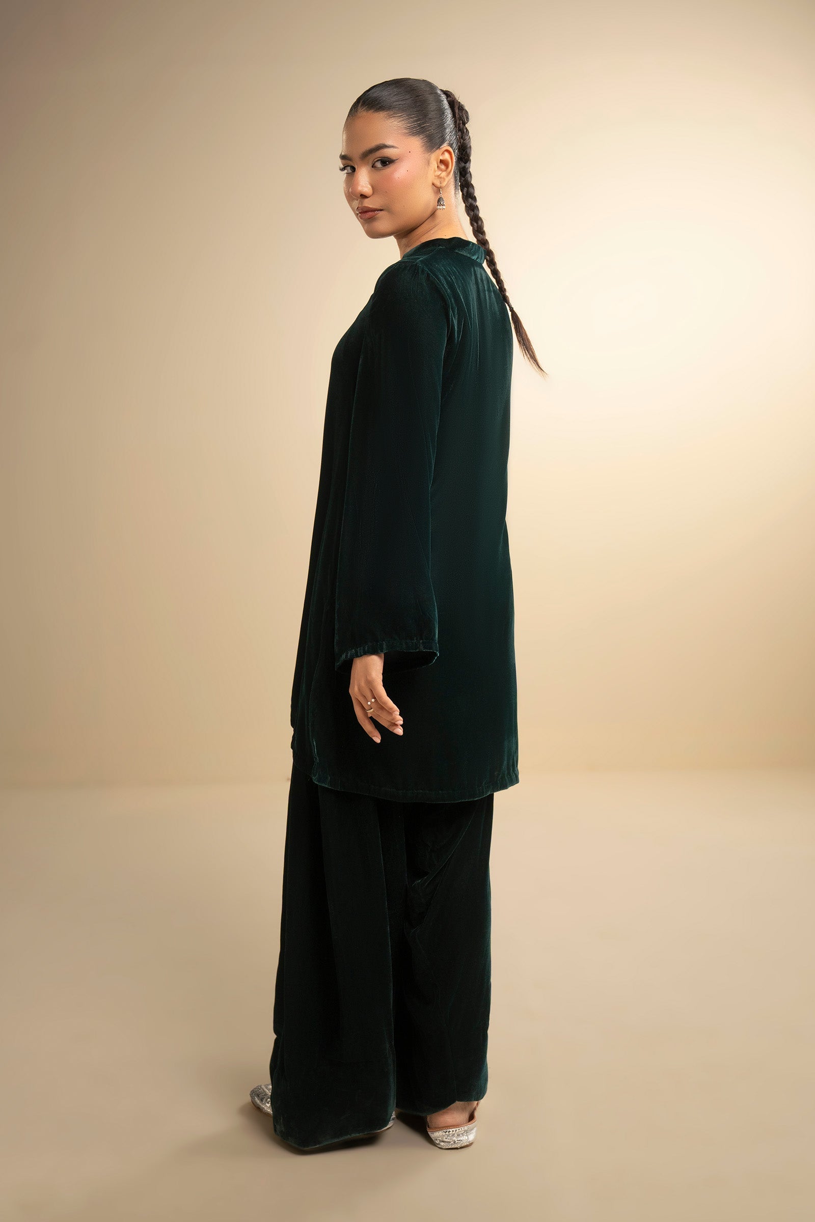 2 Pc Dyed Velvet Suit