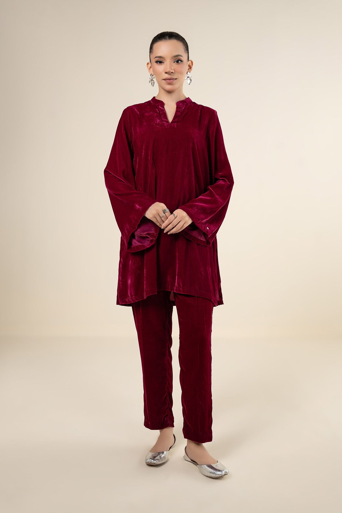 2 Pc Dyed Velvet Suit