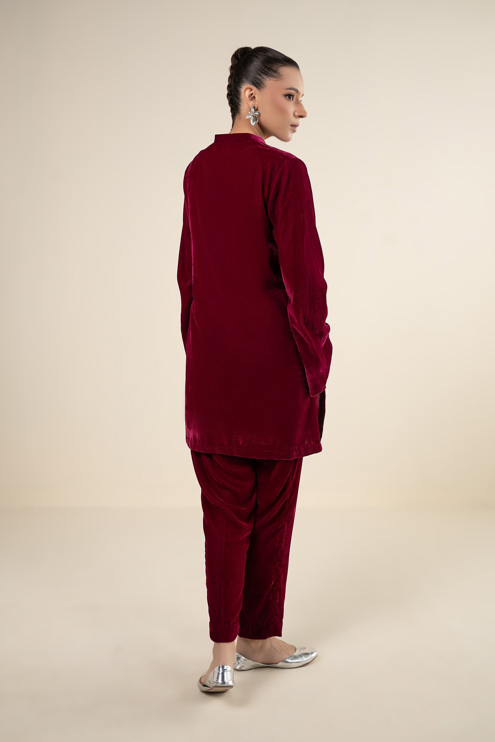 2 Pc Dyed Velvet Suit