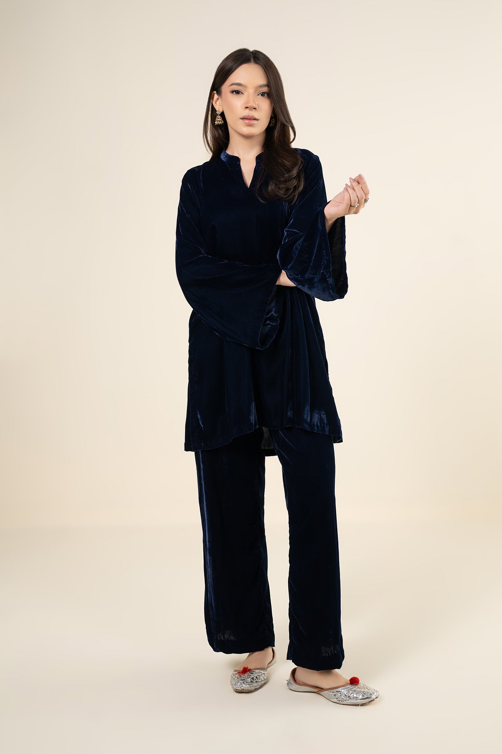 2 Pc Dyed Velvet Suit
