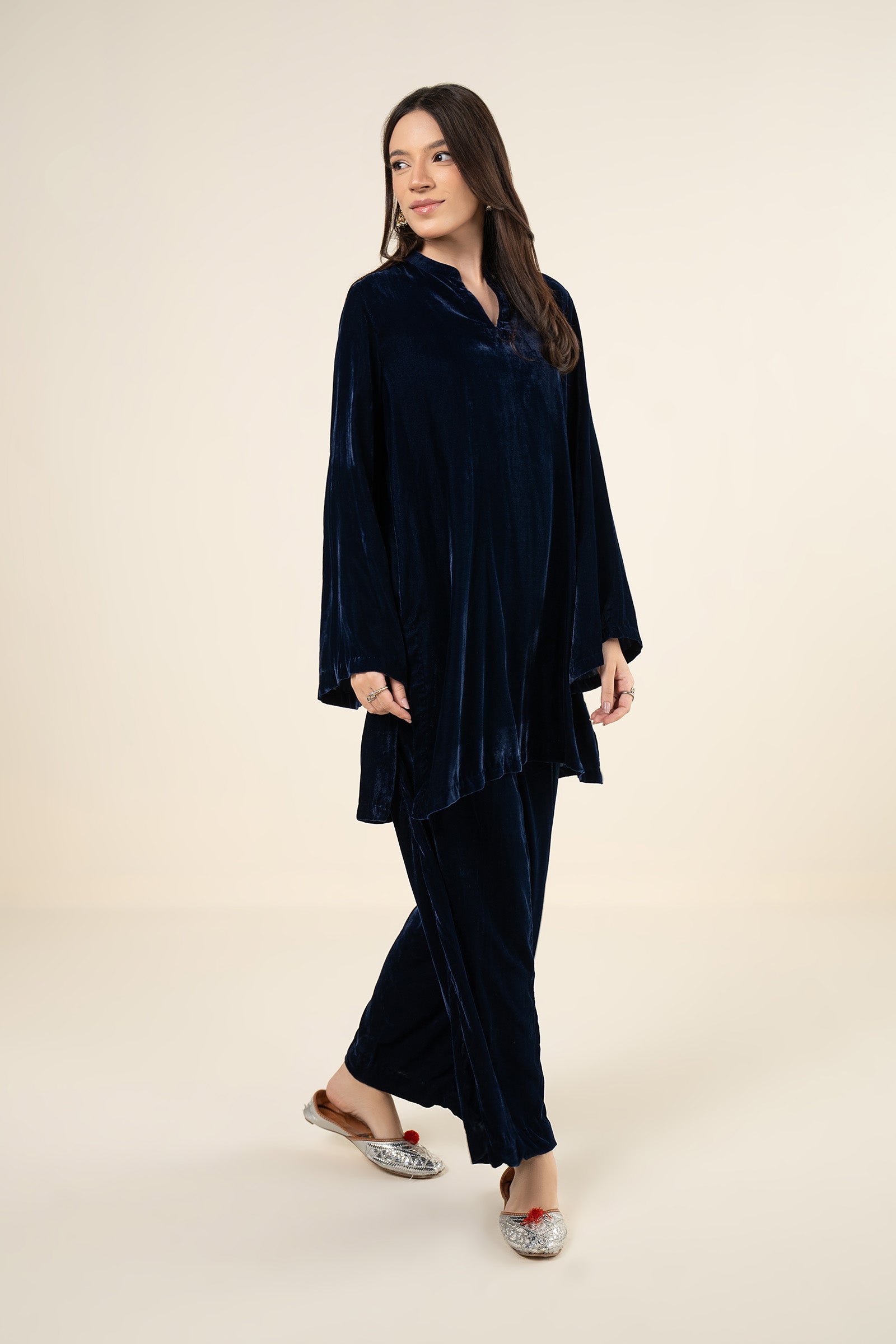 2 Pc Dyed Velvet Suit