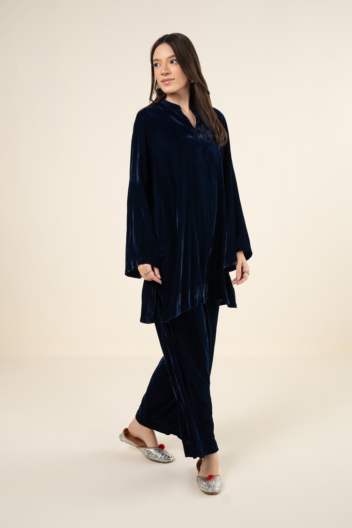 2 Pc Dyed Velvet Suit