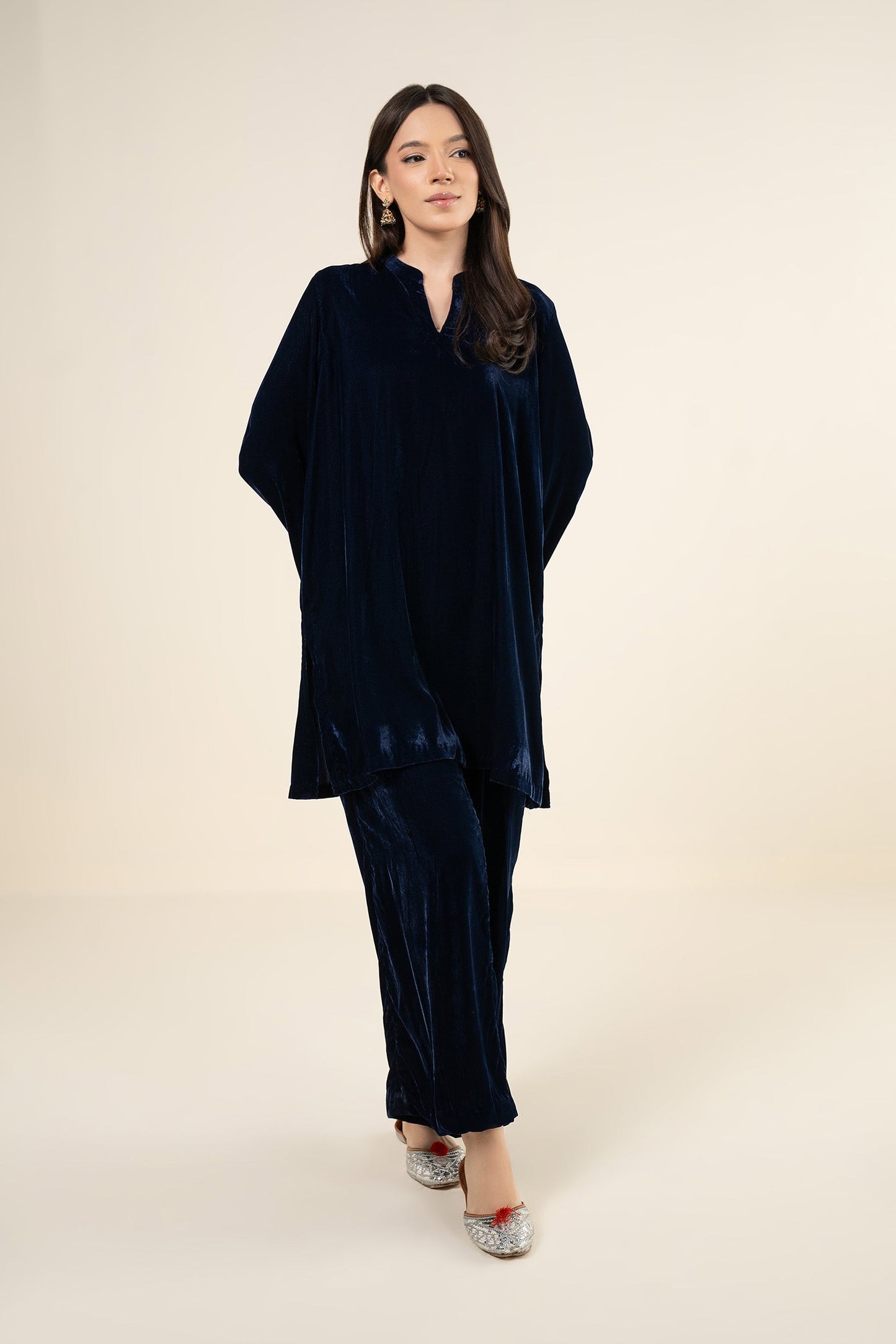 2 Pc Dyed Velvet Suit