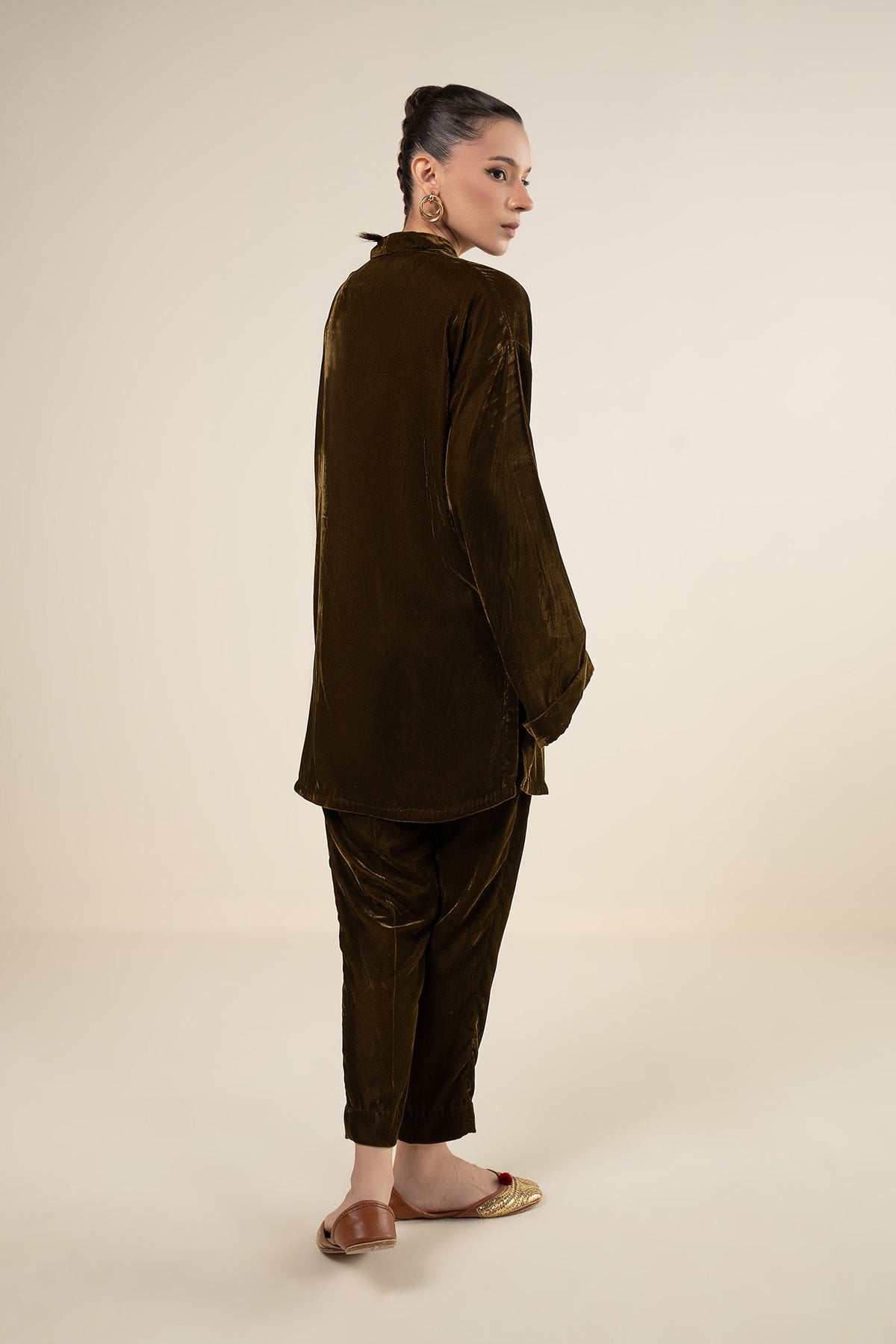 2 Pc Dyed Velvet Suit