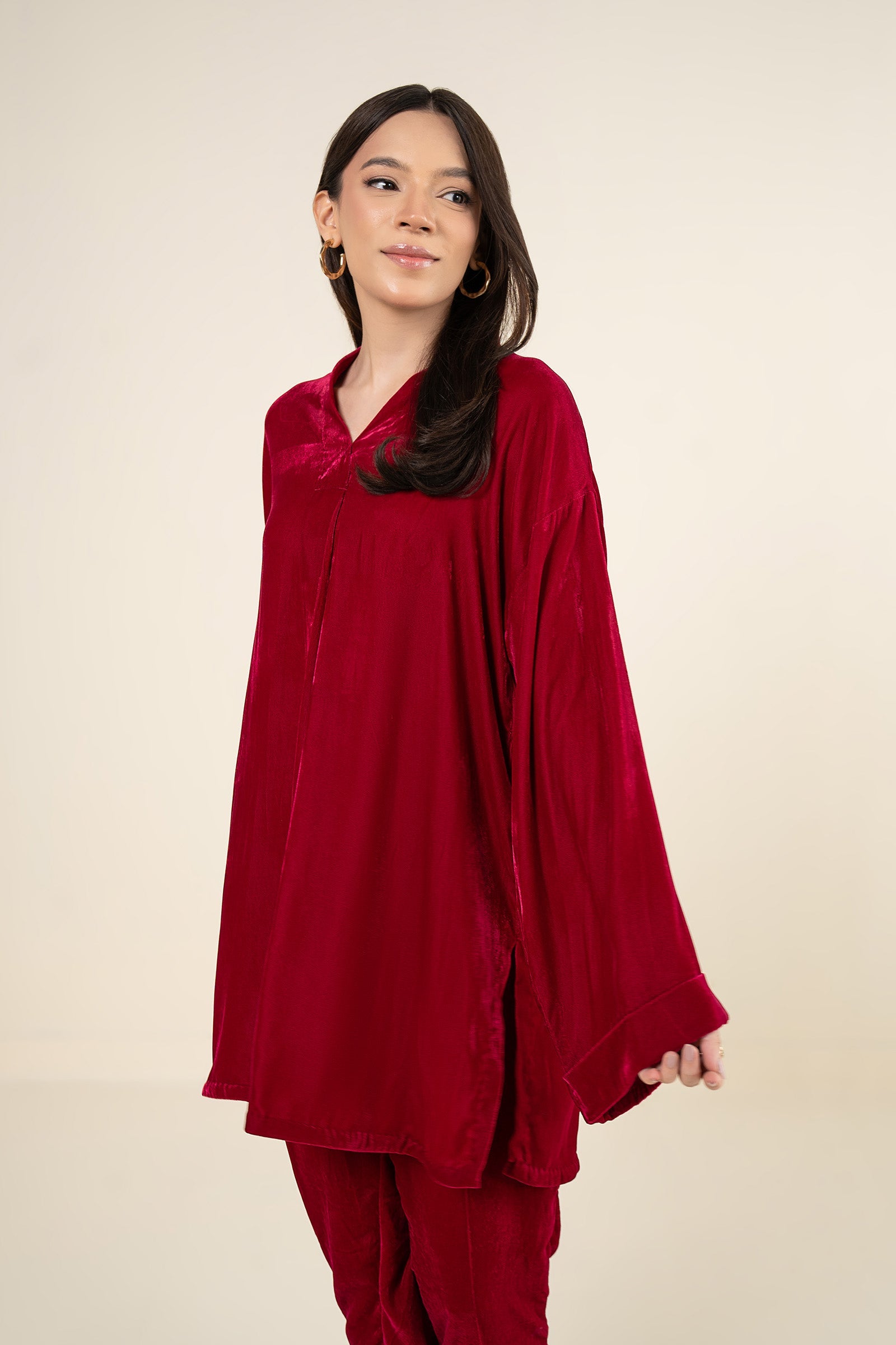 2 Pc Dyed Velvet Suit