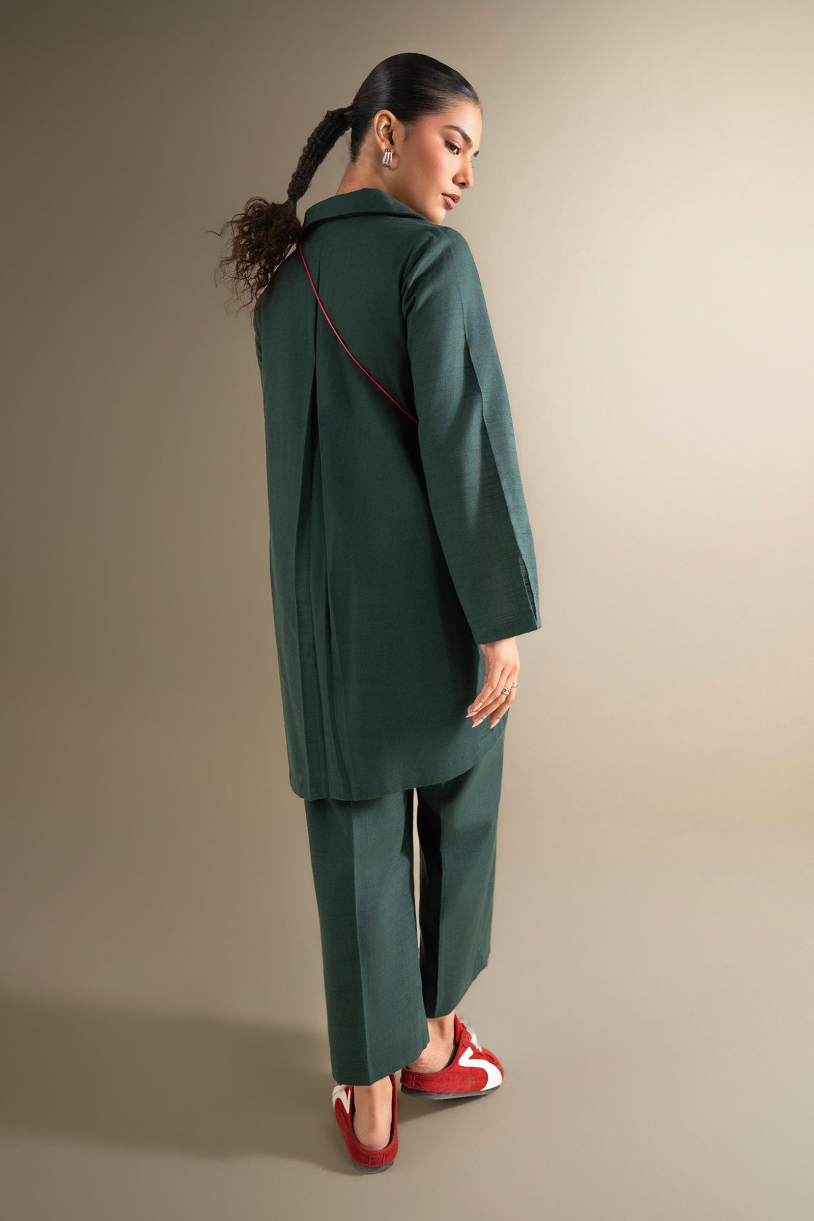 2 Pc Solid Slub Khaddar Suit
