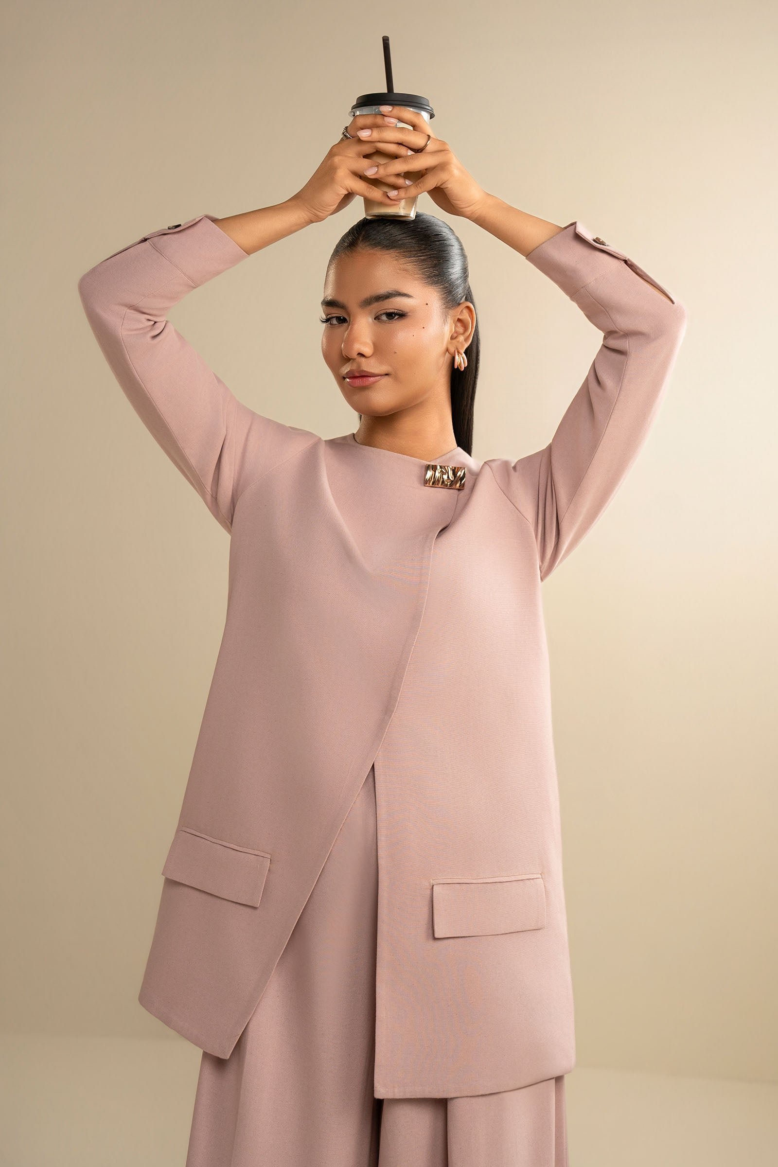 2 Pc Solid Poly Khaddar Suit