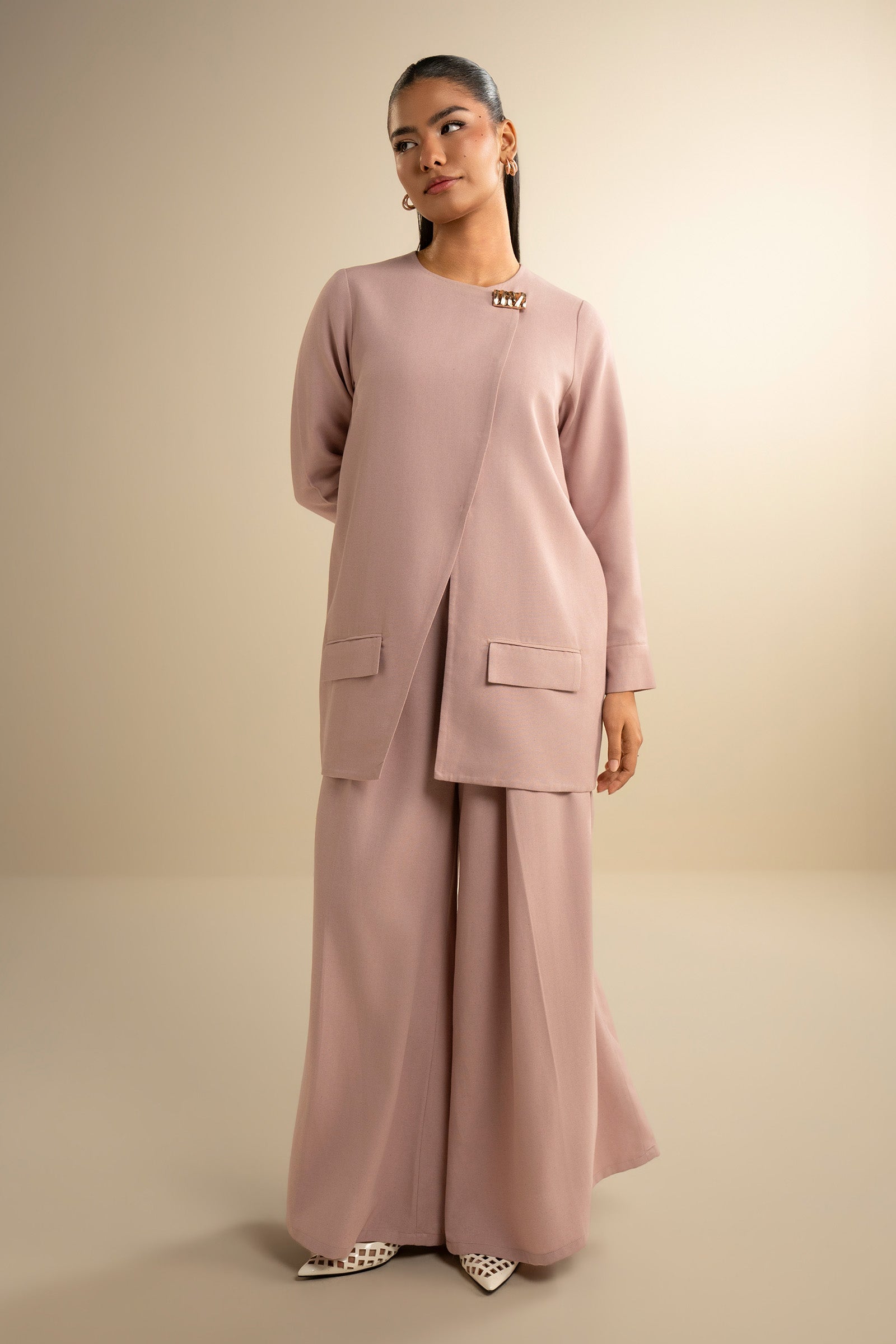 2 Pc Solid Poly Khaddar Suit