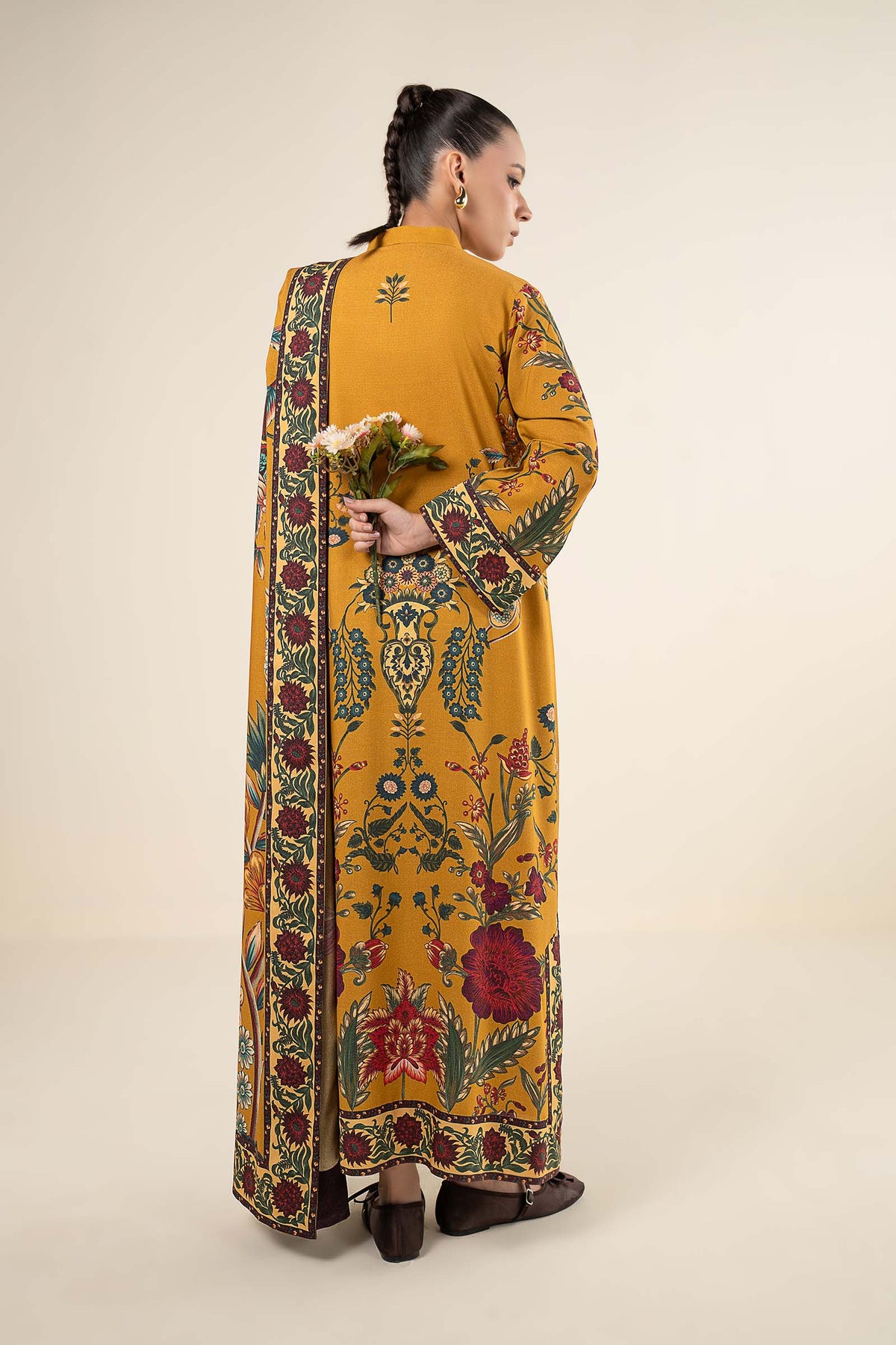 3 Pc Printed Dobby Karandi Suit