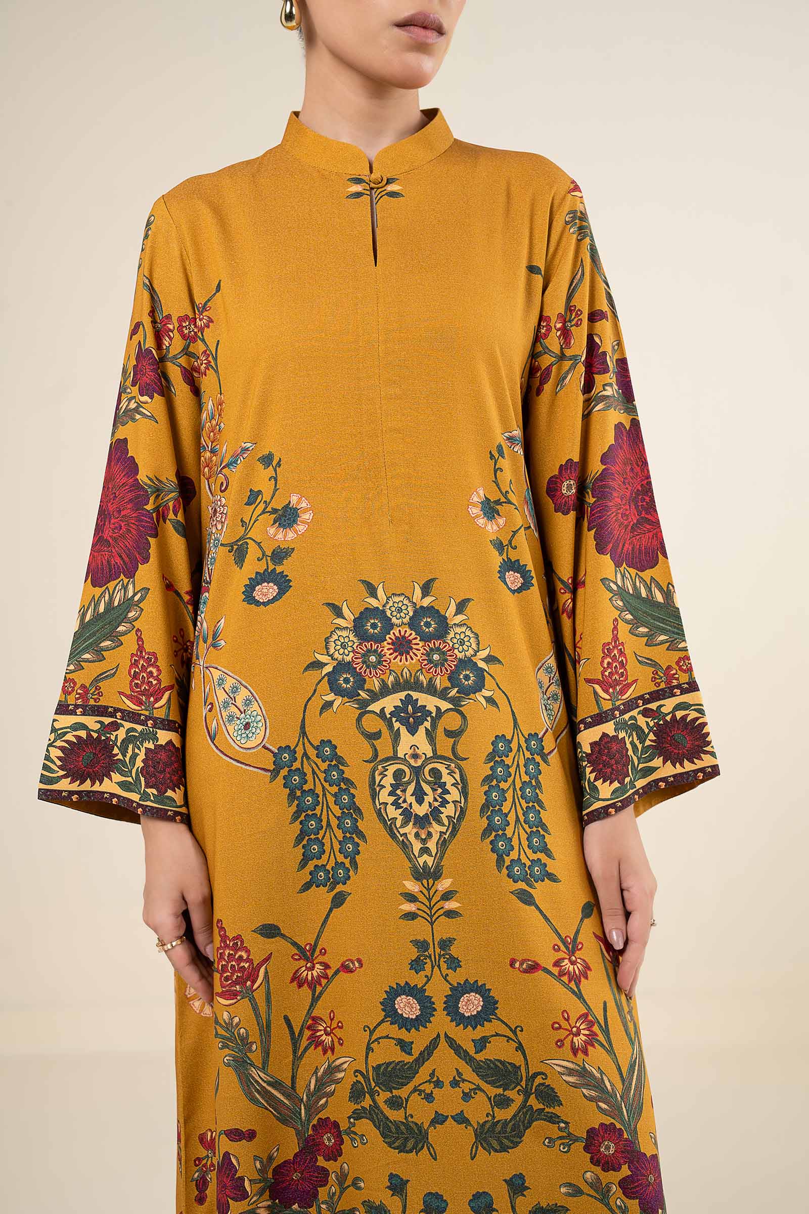 3 Pc Printed Dobby Karandi Suit