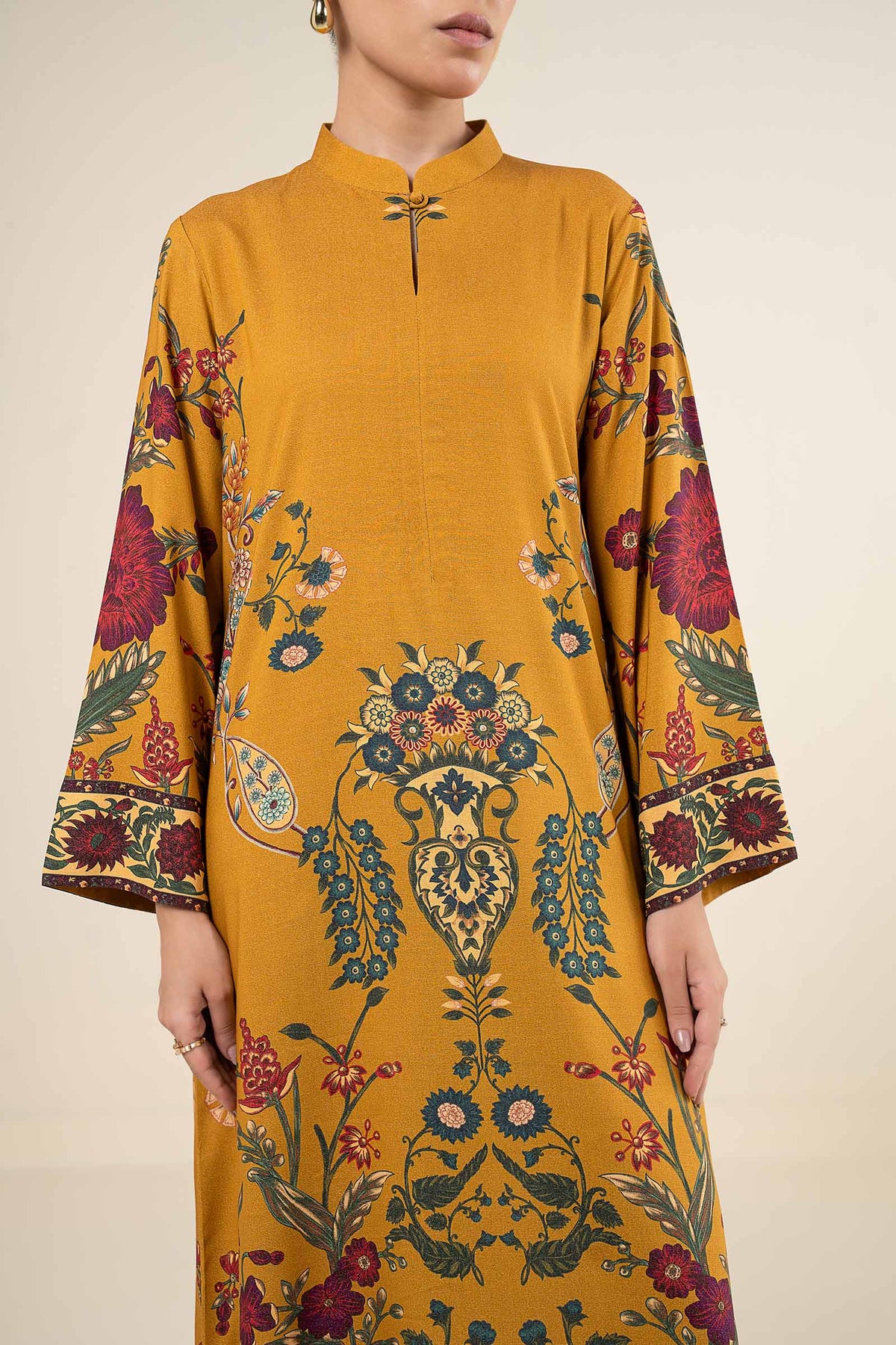 3 Pc Printed Dobby Karandi Suit