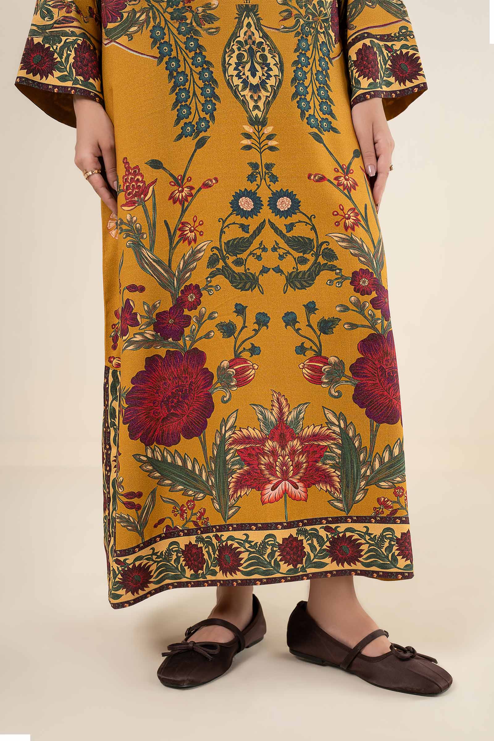 3 Pc Printed Dobby Karandi Suit