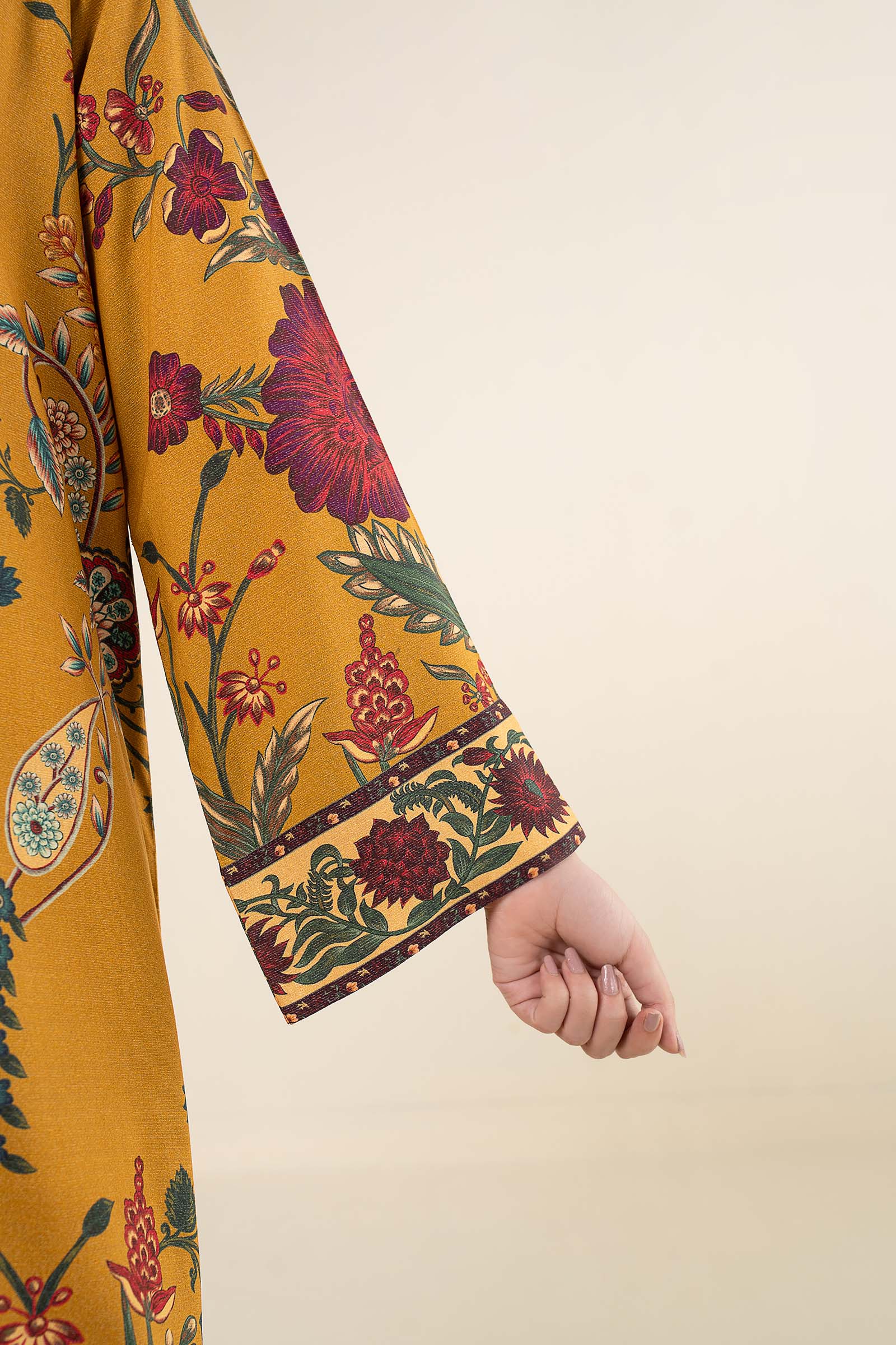 3 Pc Printed Dobby Karandi Suit