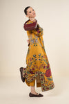 3 Pc Printed Dobby Karandi Suit