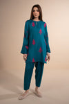 2 Pc Embroidered Twill Suit