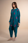 2 Pc Embroidered Twill Suit